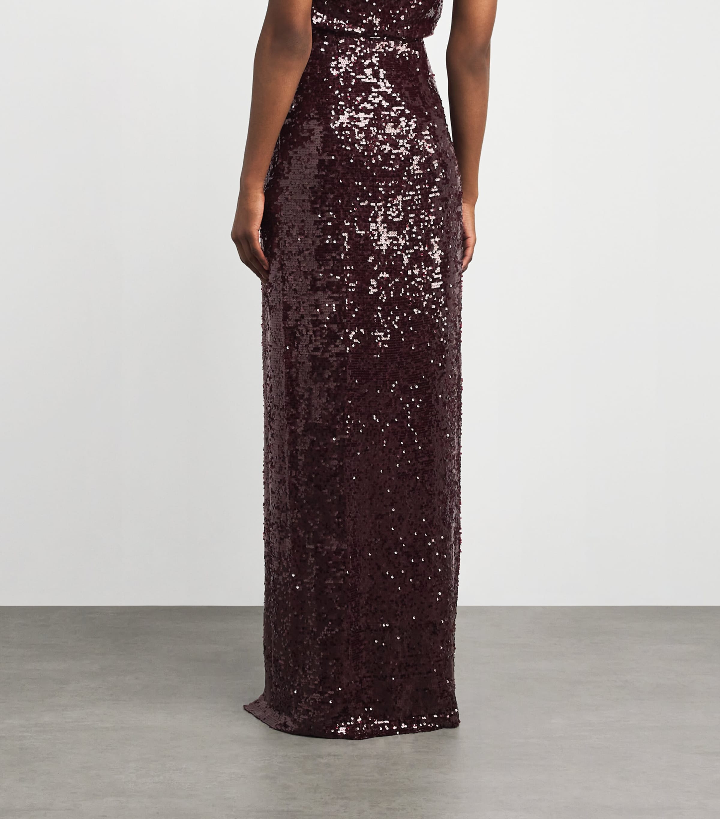 Sequinned Maxi Skirt 946 MULBERRY Image 4