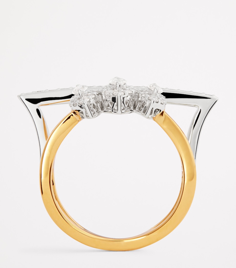 Yeprem Yellow Gold and Diamond Golden Strada Stackable Ring Mixed Gold Image 3
