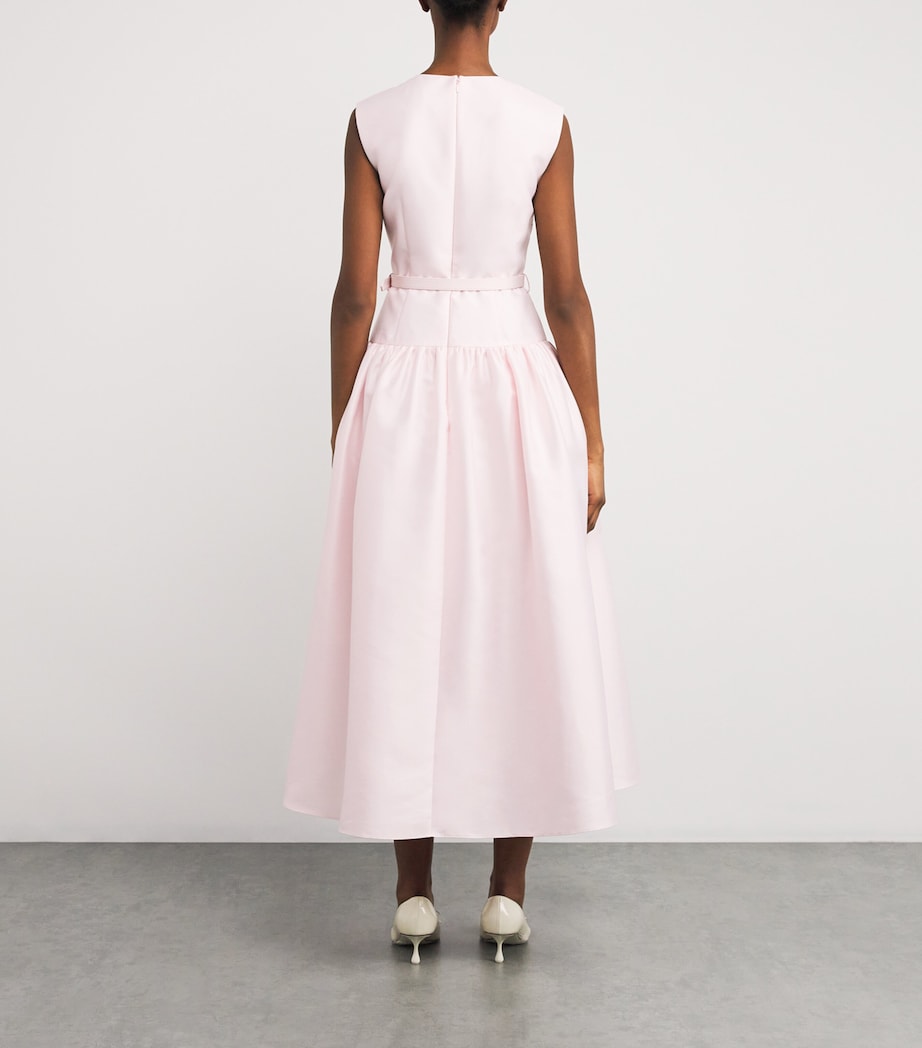 Taffeta Tailored Midi Dress PINK Image 3