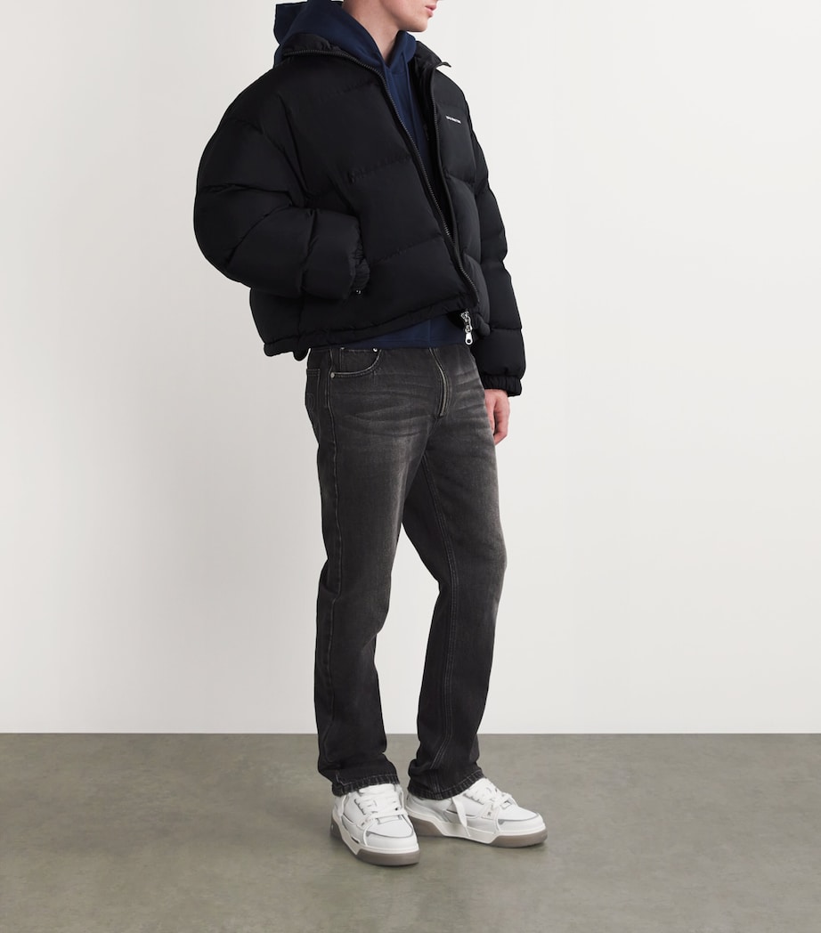 Down Cropped Puffer Jacket BLACK 000 Image 2