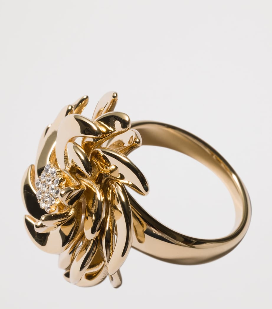 Crystal-Embellished Floral Ring F05F8 Image 2