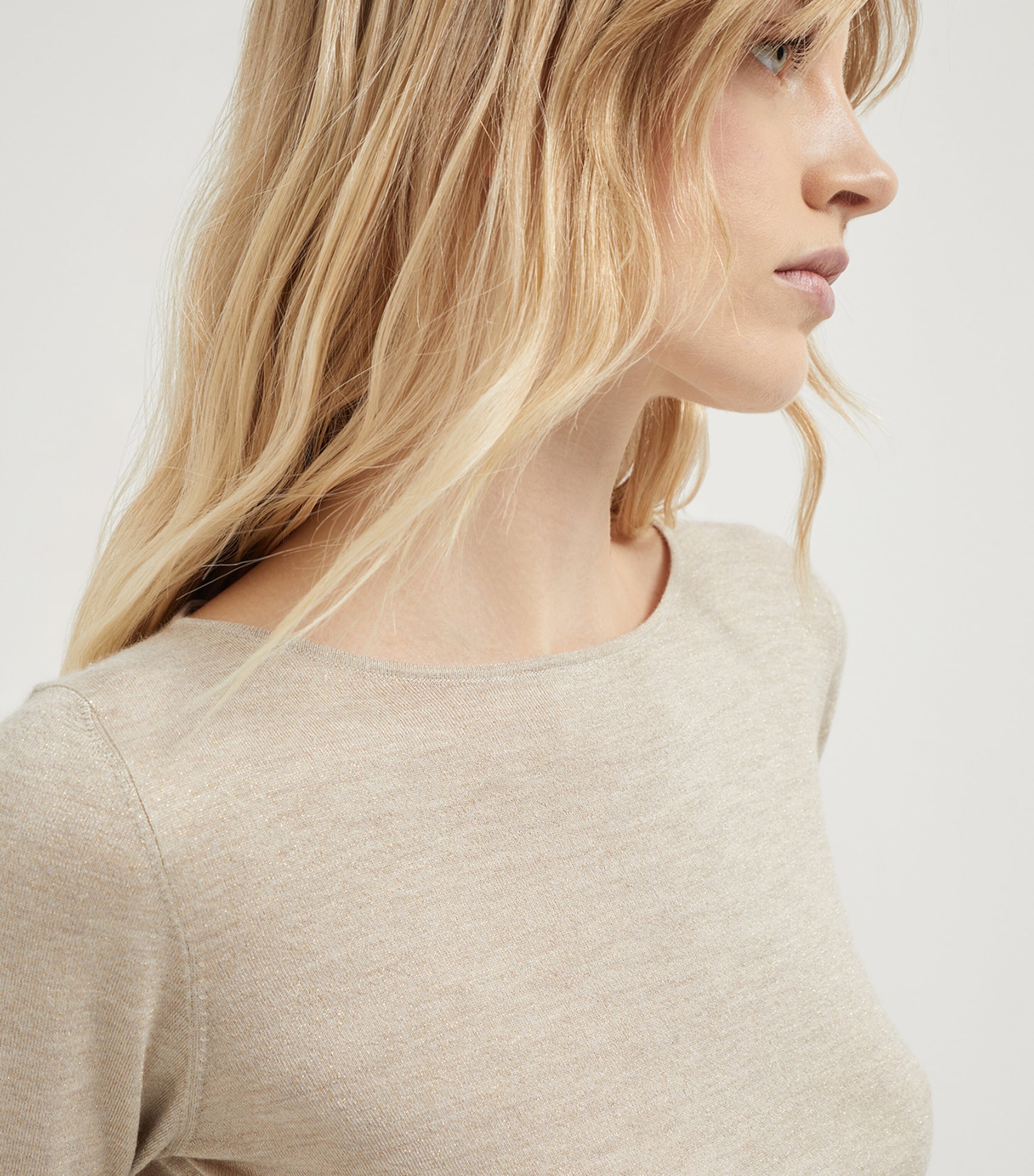 Brunello Cucinelli Beige Cashmere-Silk-Blend Sweater | Harrods US