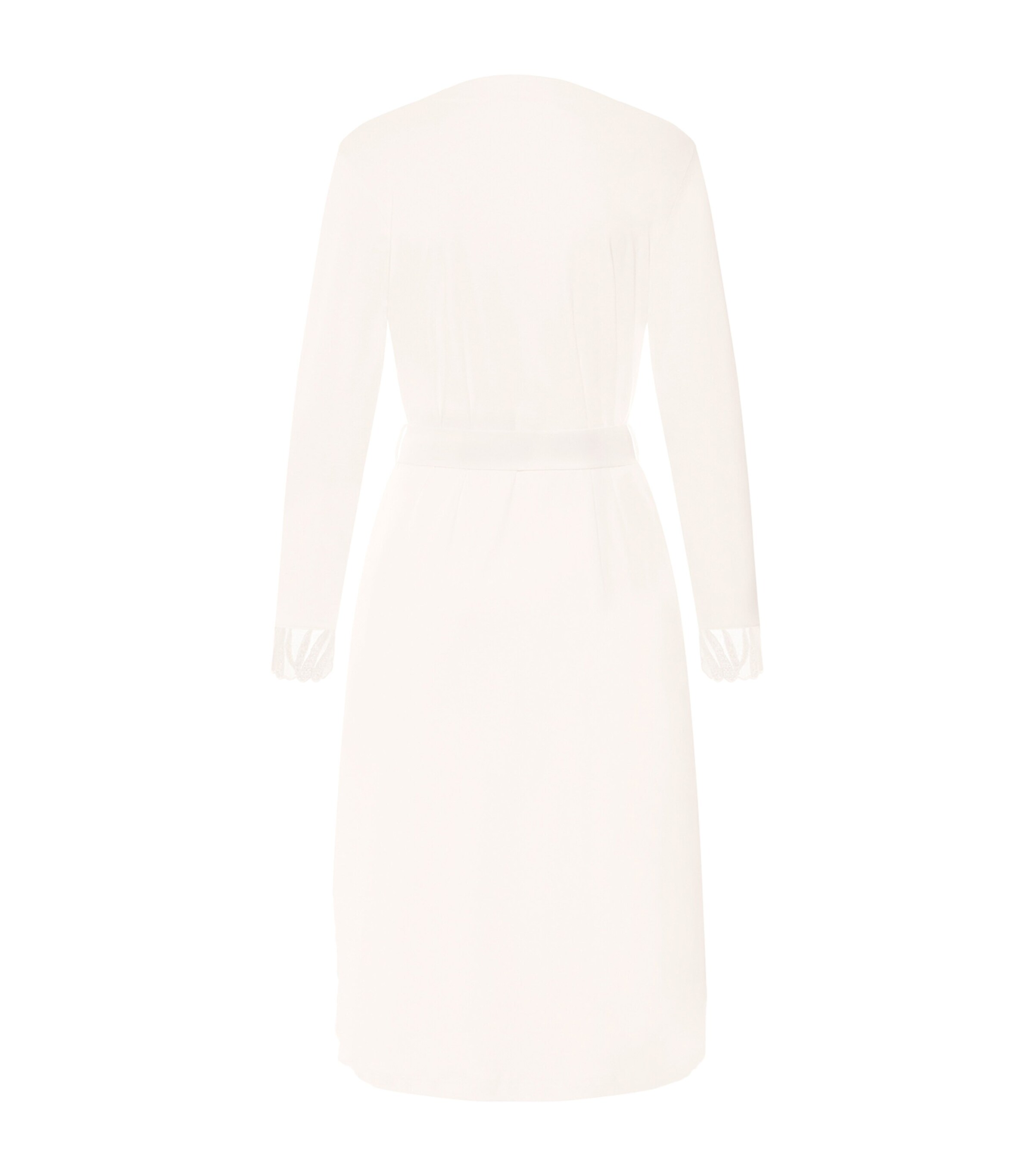 Hanro Womens Cotton Rosaria Robe Off White Image 3