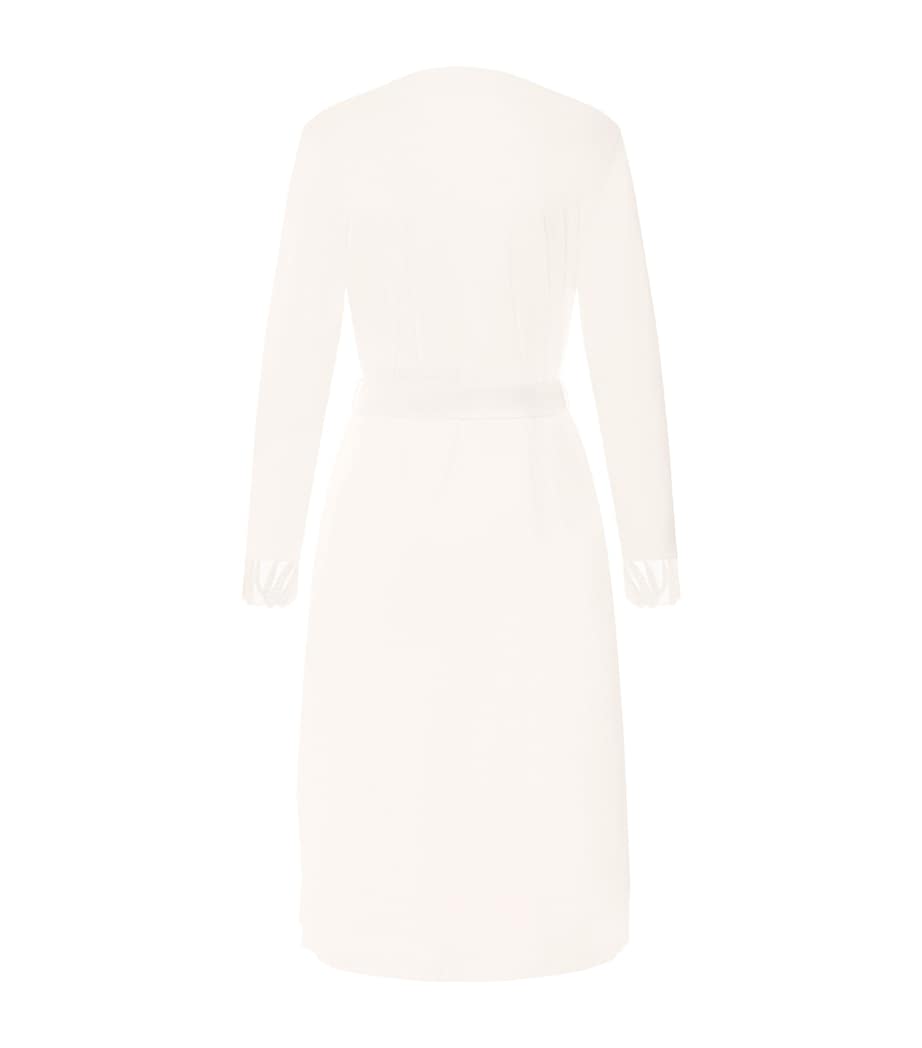 Hanro Womens Cotton Rosaria Robe Off White Image 3