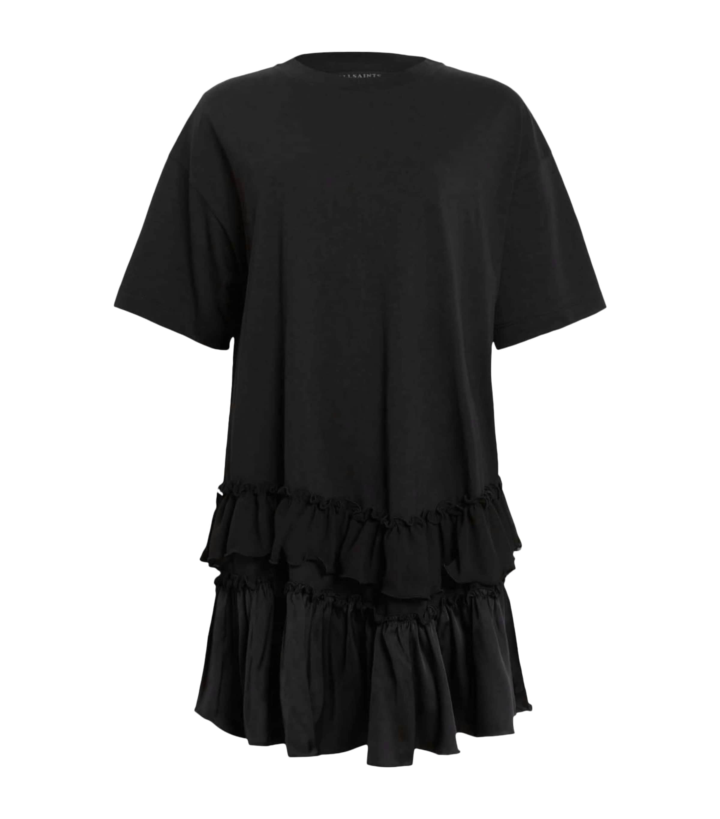 AllSaints Womens Organic Cotton Feyre Mini Dress Black Image 1