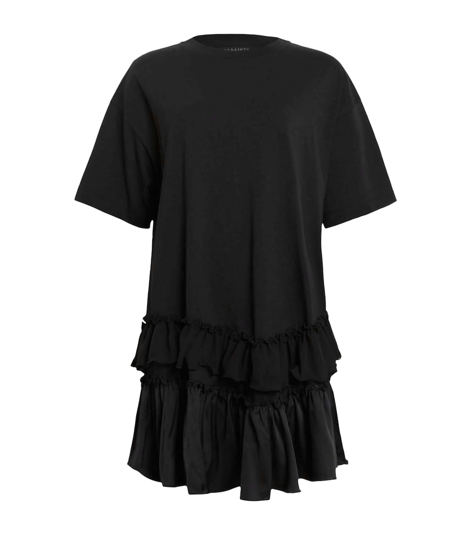 AllSaints Womens Organic Cotton Feyre Mini Dress Black Image 1