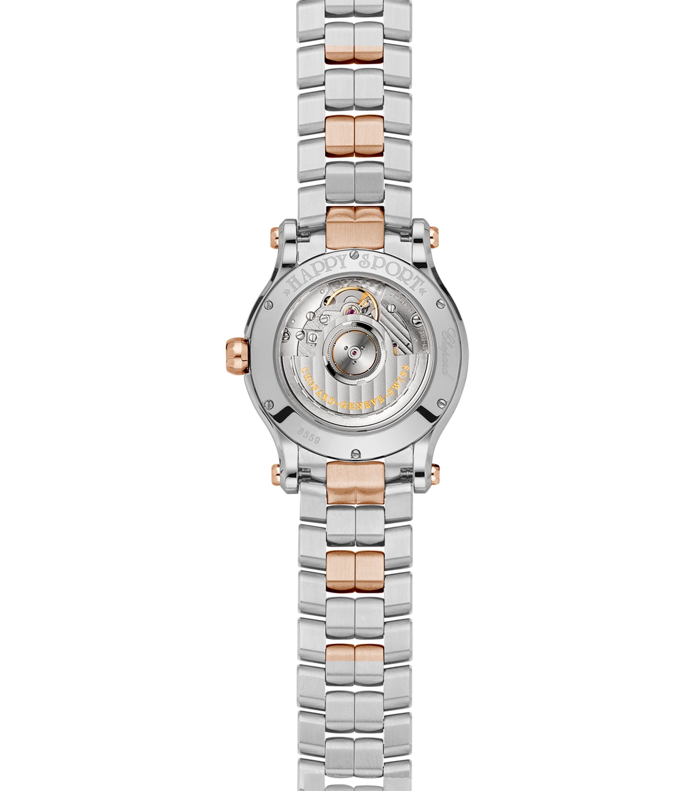 Rose Gold, Stainless Steel and Diamond Happy Sport Automatic Watch 36mm ROSE GOLD/STAINLESS Image 4