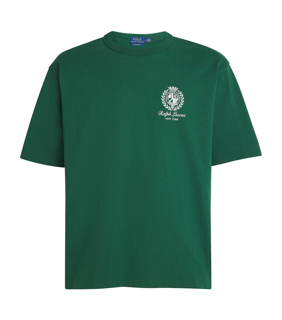 Polo Ralph Lauren Mens Cotton Logo Crest T-Shirt New Forest Image 1