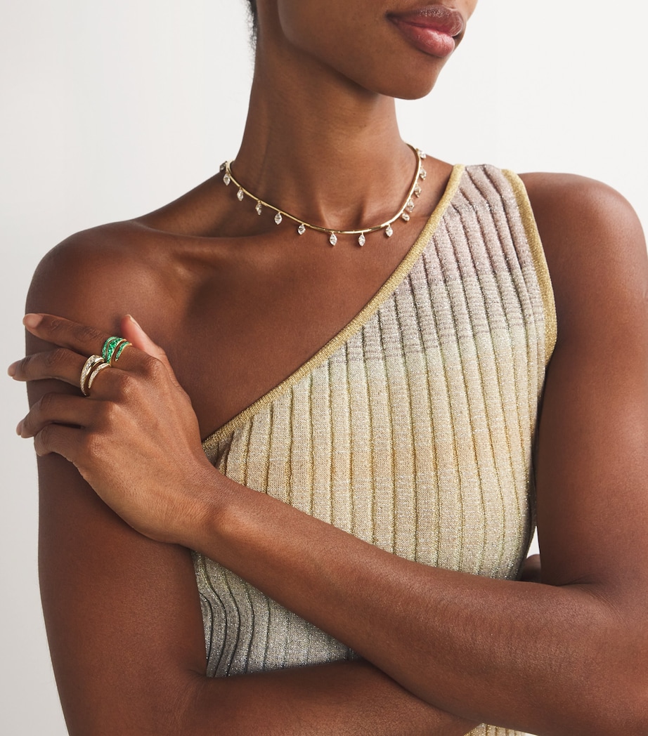 Yellow Gold and Emerald Double Wrap Ring YELLOW GOLD Image 5