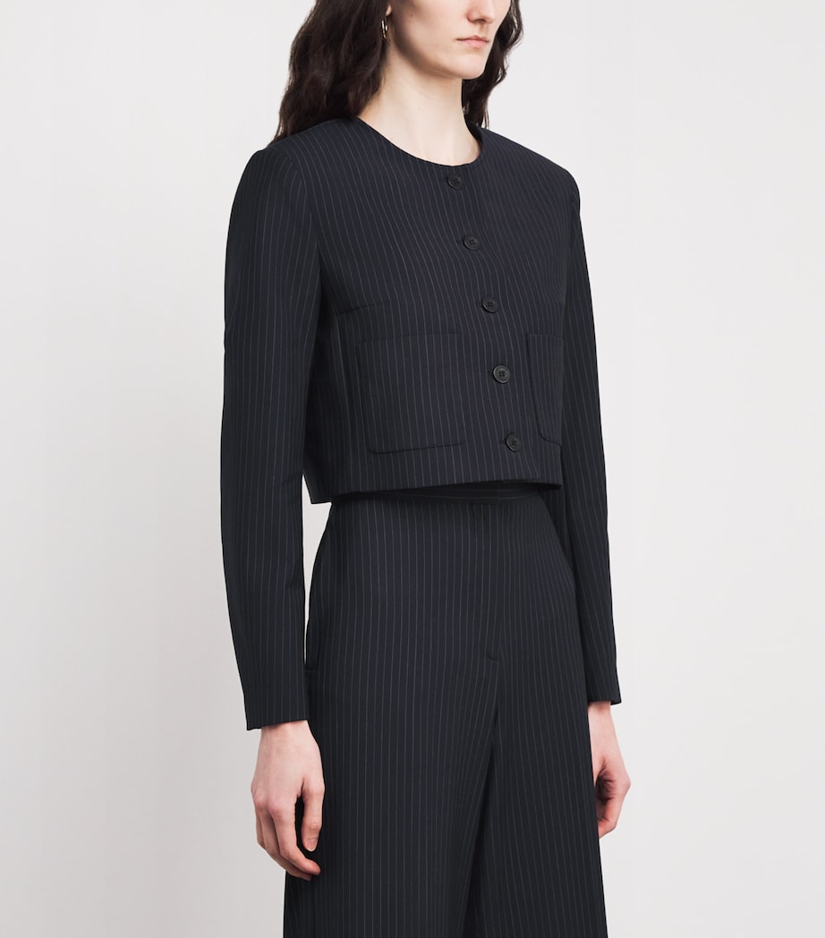 Wool-Blend Stripe Blazer DUAL-COLOR Image 3