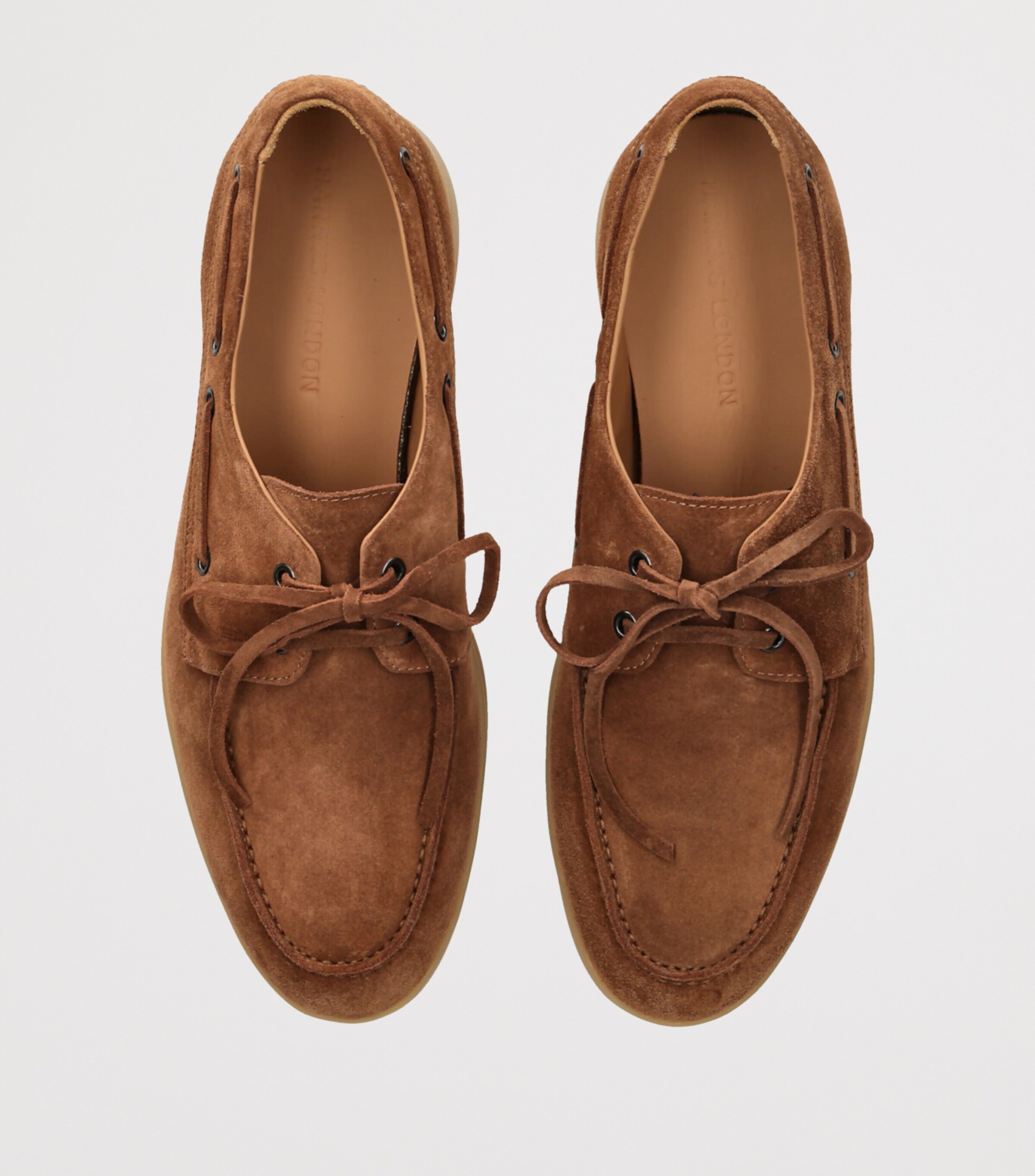Suede Marina Derby Boat Shoes BROWN Image 4