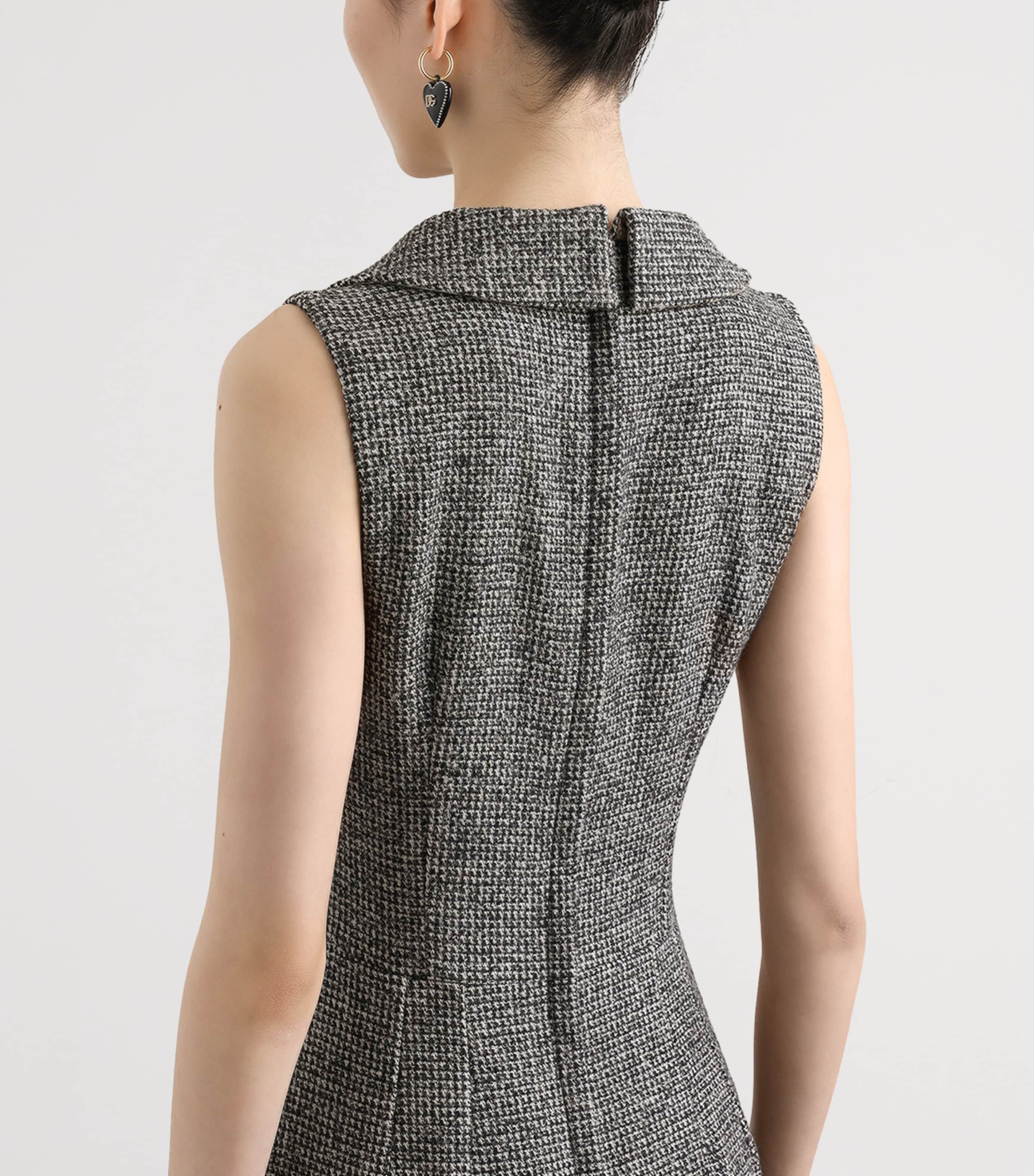 Wool Houndstooth Midi Dress FANTASY Image 3