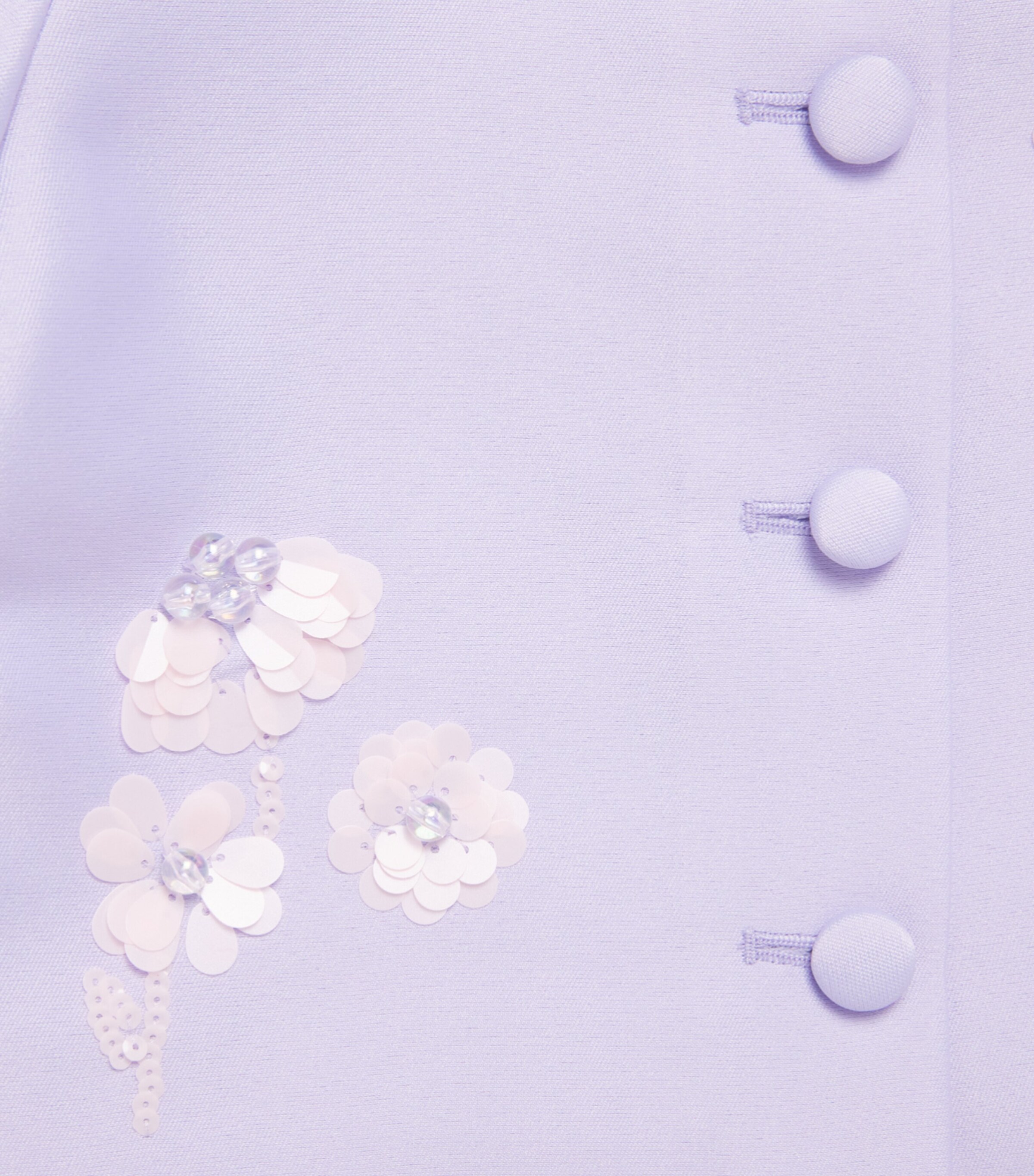 Self-Portrait Kids Taffeta Sequin-Embellished Jacket (4-12 Years) Lilac Image 3