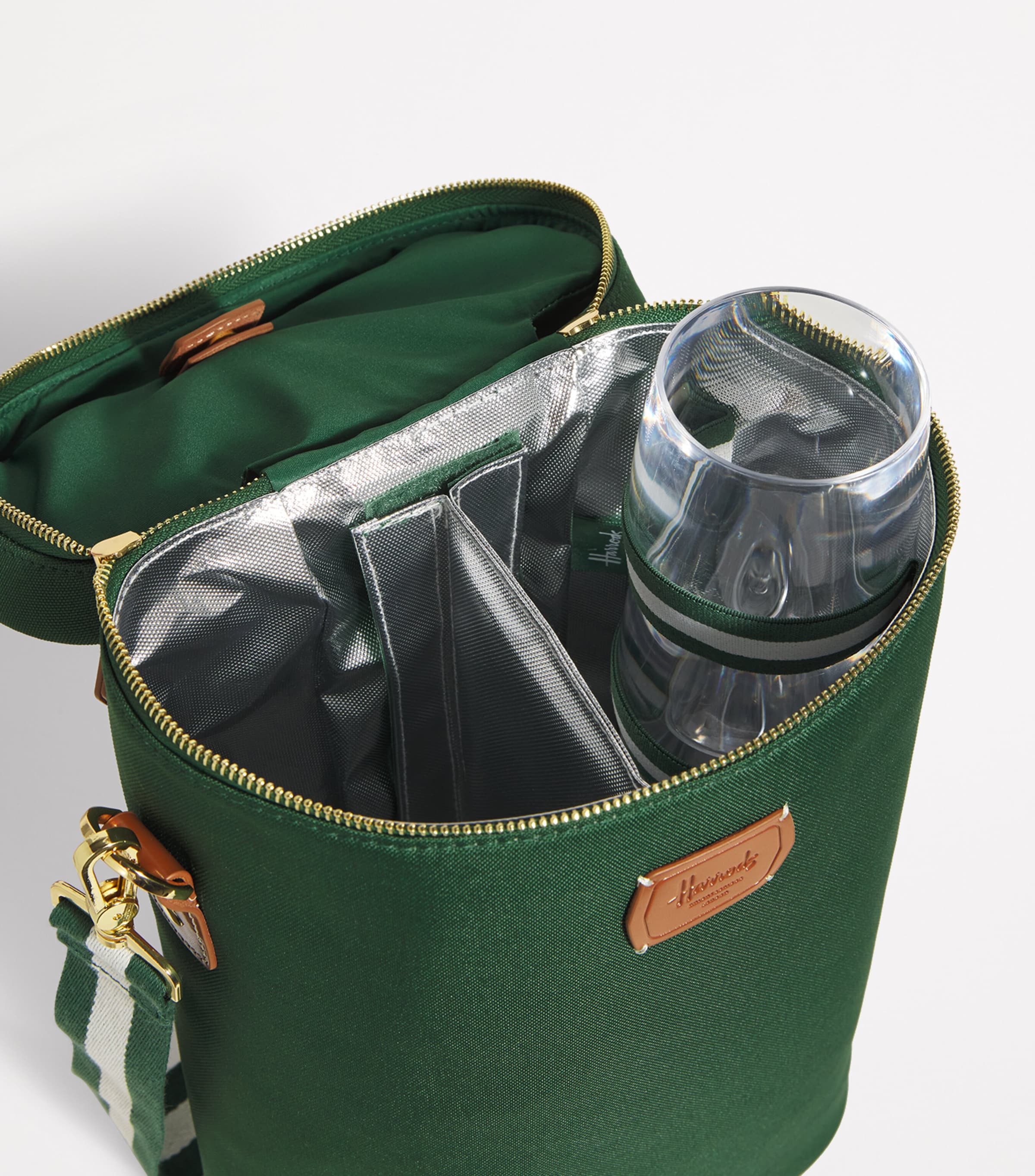 Wine Bag Set HARRODS GREEN Image 2