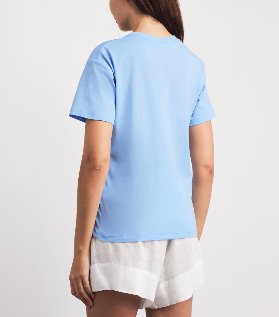 Polo Ralph Lauren Womens Cotton Polo Bear T-Shirt Baby Blue Image 5