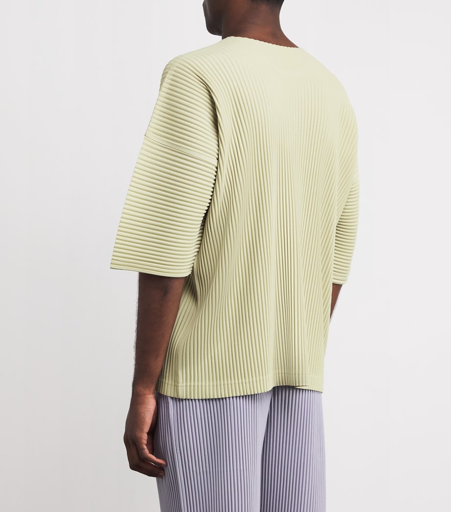 Pleated T-Shirt 42-DRY GRASS GREEN Image 4