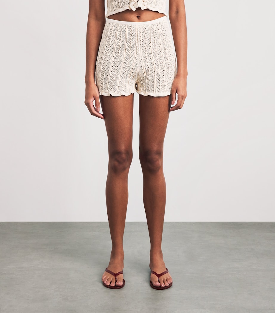 Devon Windsor Womens Knitted Christine Shorts Clay Image 4