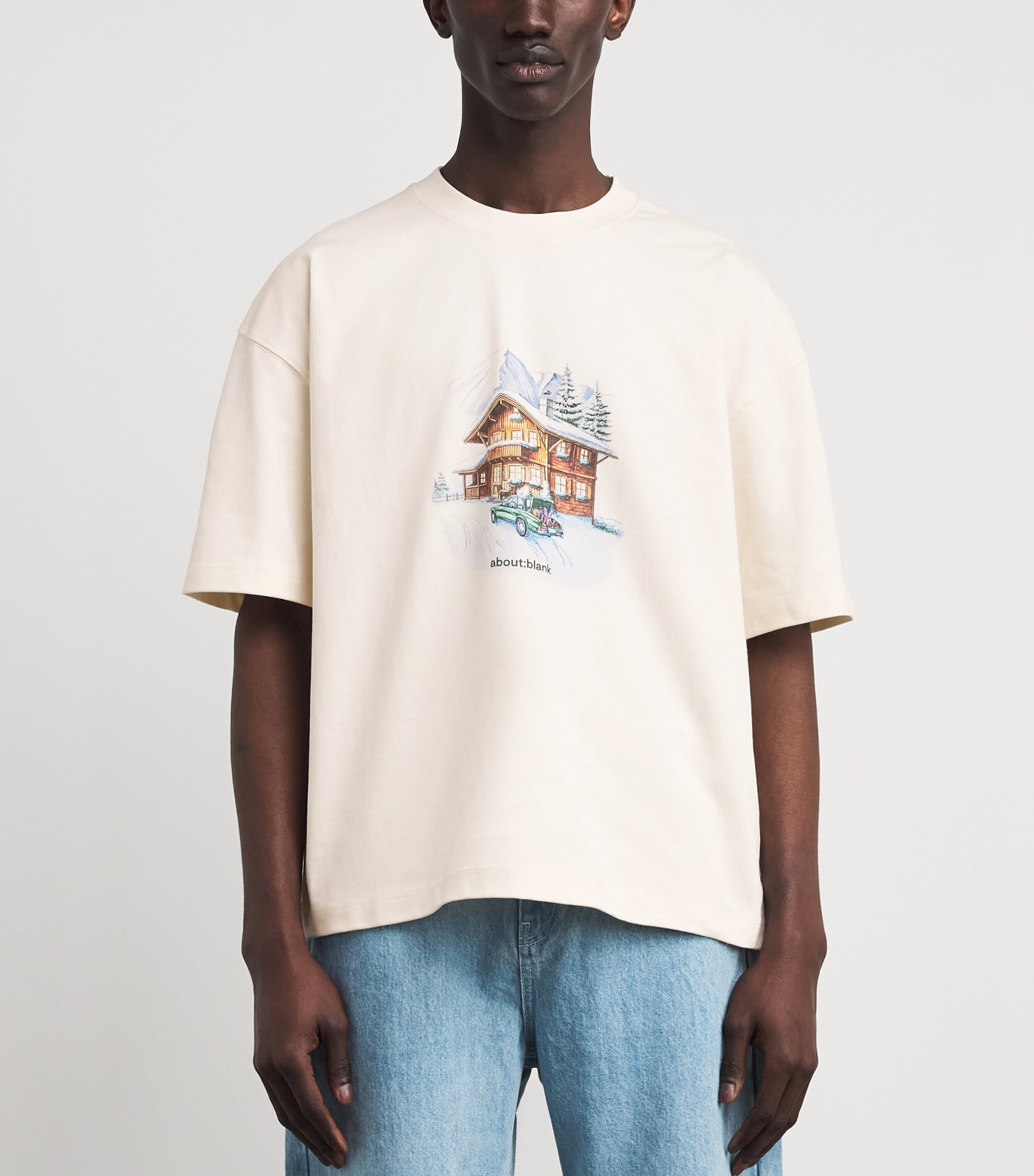 about:blank Mens Cotton Chalet T-Shirt Oat Image 4