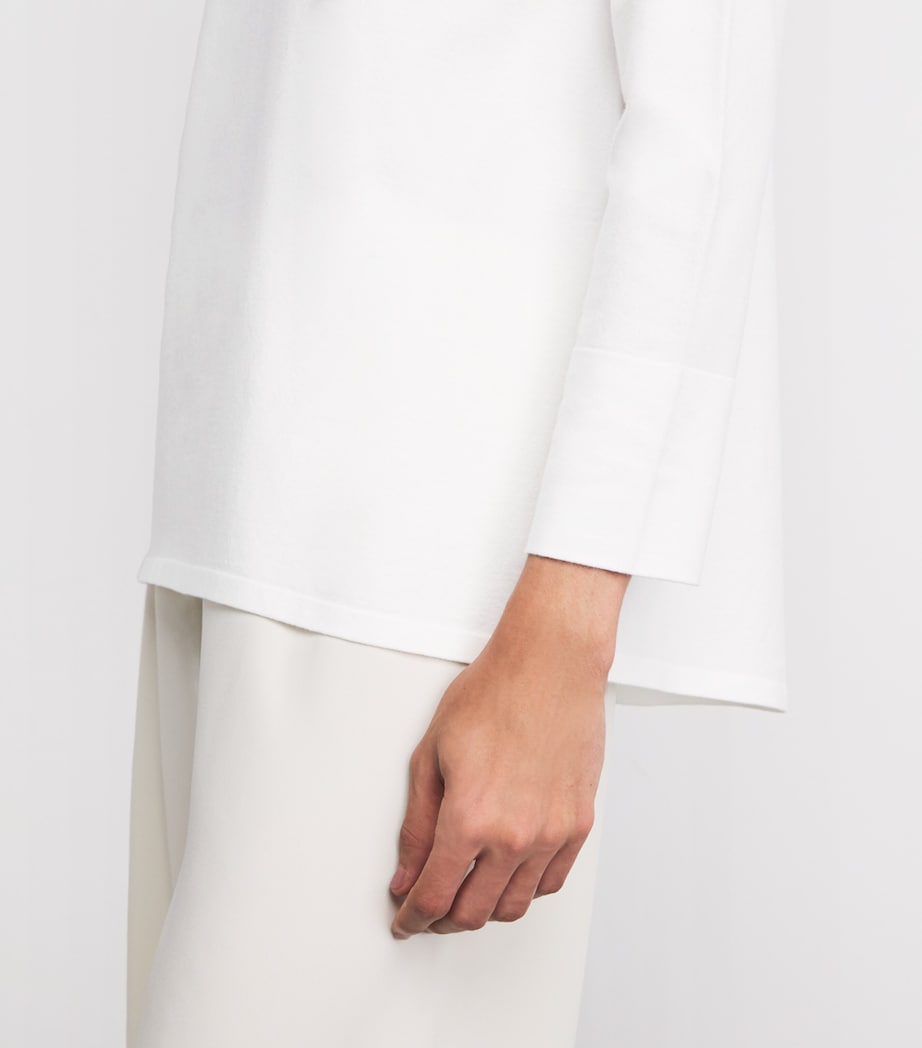 MM Womens Crew-Neck Sweater White Image 3
