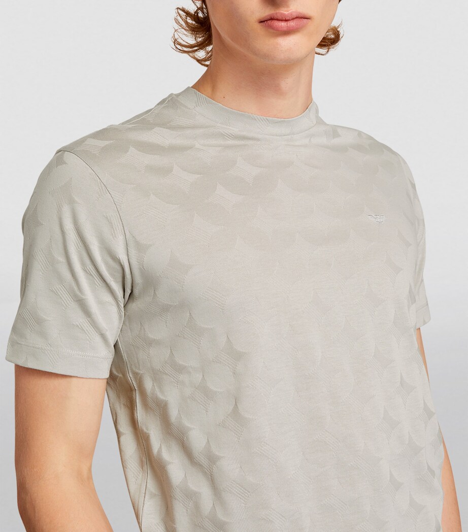 Cotton All-Over Motif T-Shirt 0600 Image 6