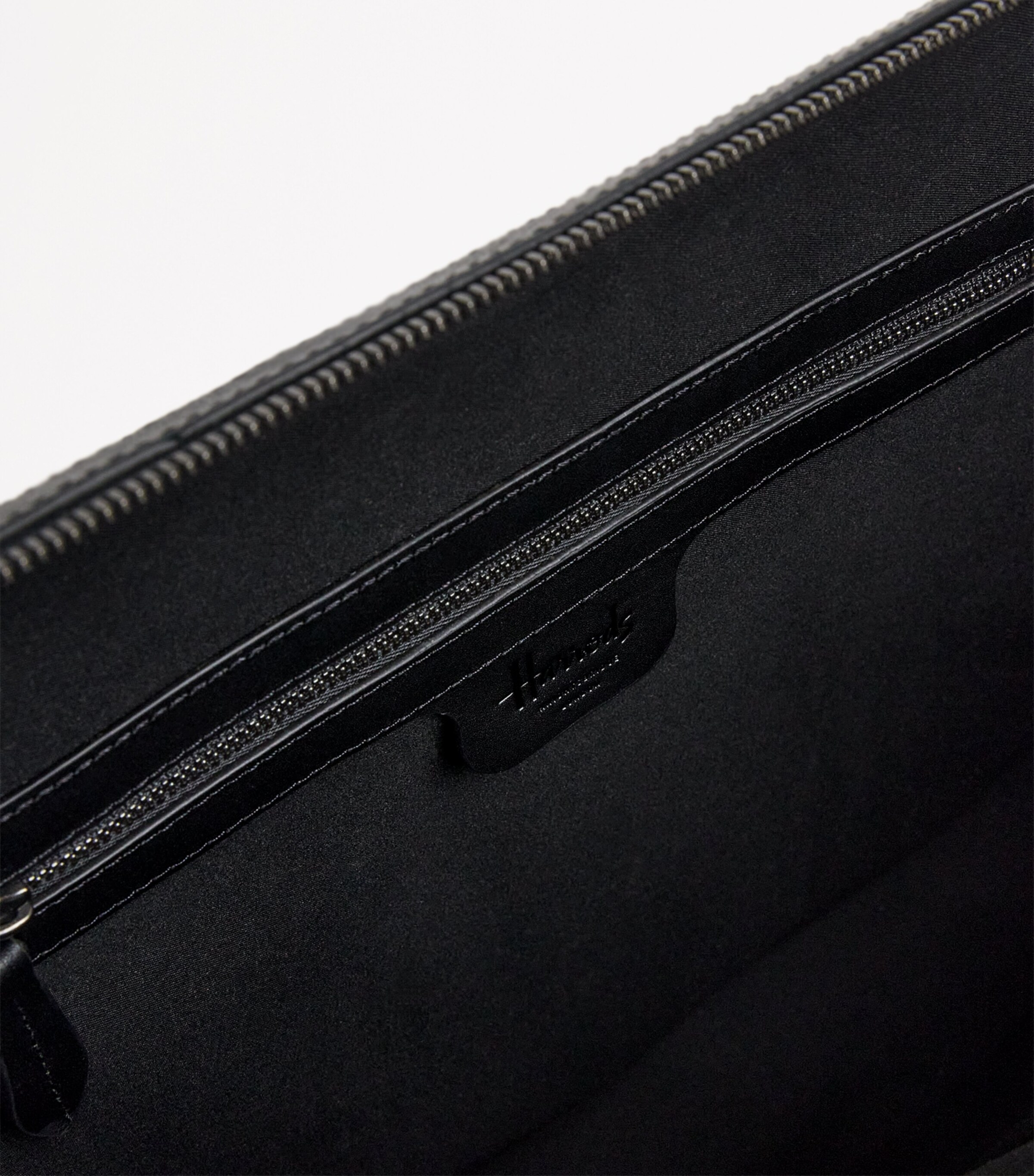 Harrods Saffiano Leather Briefcase Black Image 6