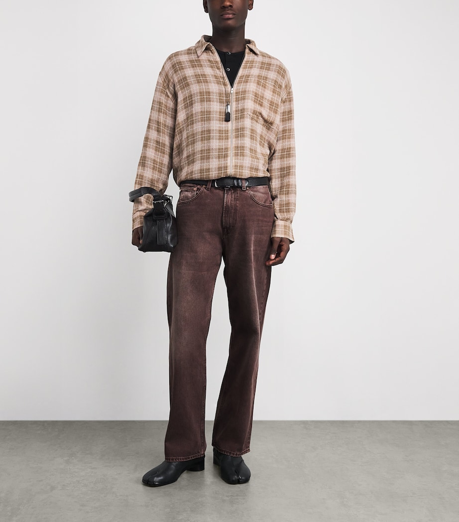 Trompe-l'Oeil Third Cut Straight Jeans OVERDYED CHOCO MELON Image 2