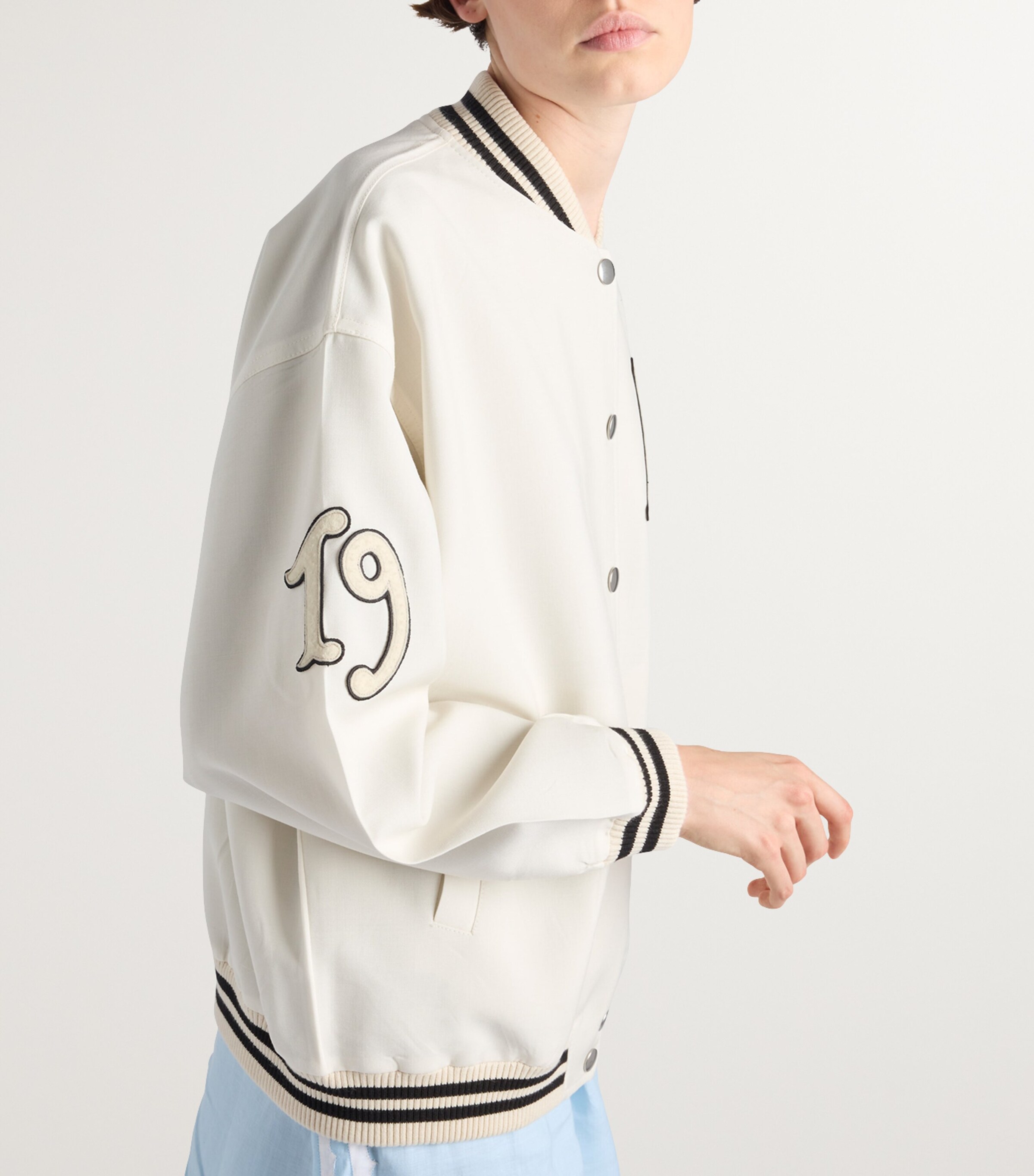 Prada Nude Mohair-Wool Bomber Jacket | Harrods UK