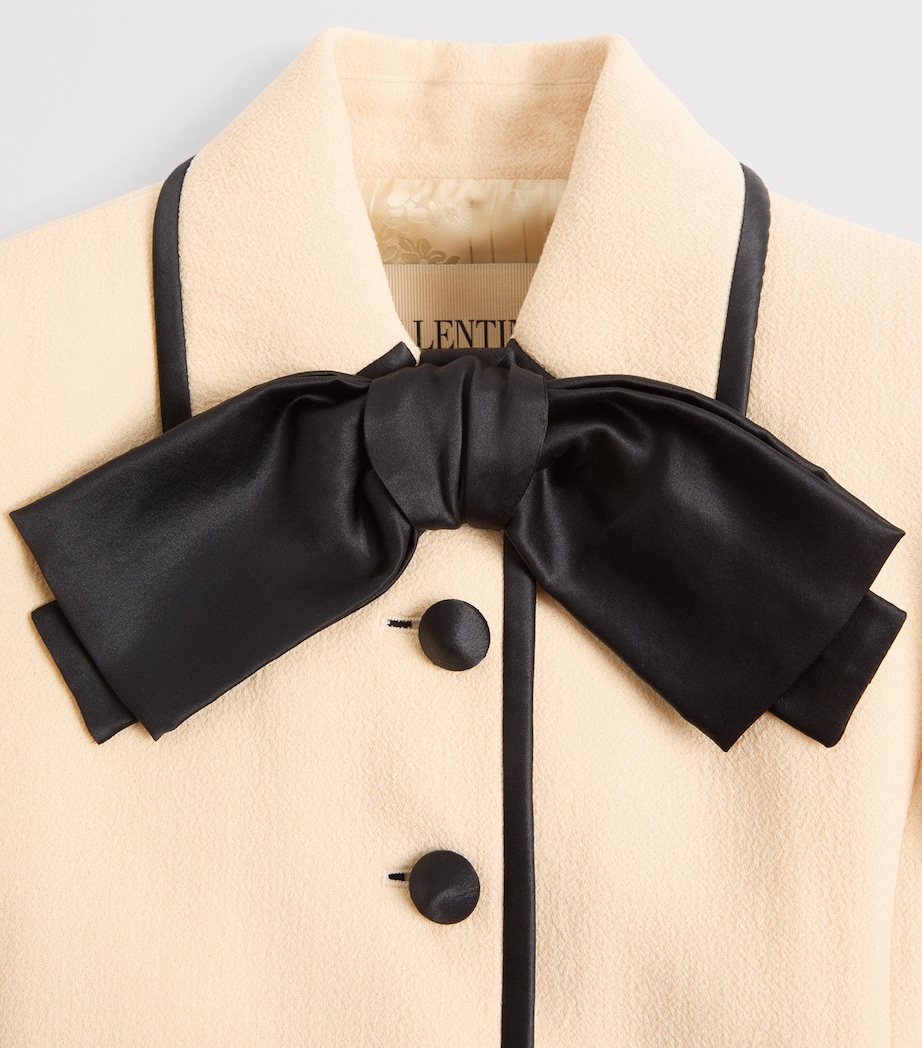 Valentino Womens Virgin Wool Bow-Tie Jacket Image 3