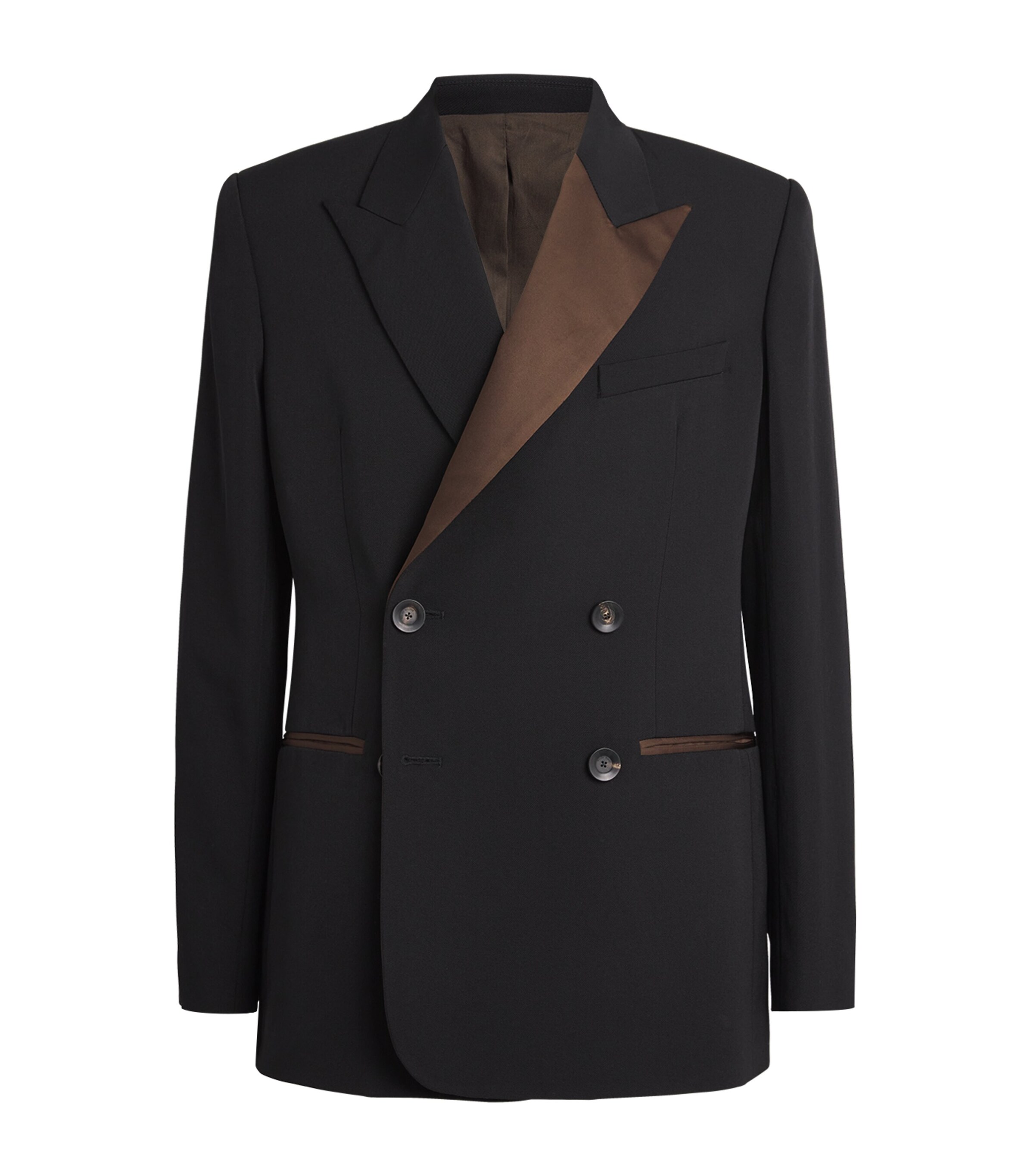 Wales Bonner Mens Wool Rise Tuxedo Jacket Black Image 1