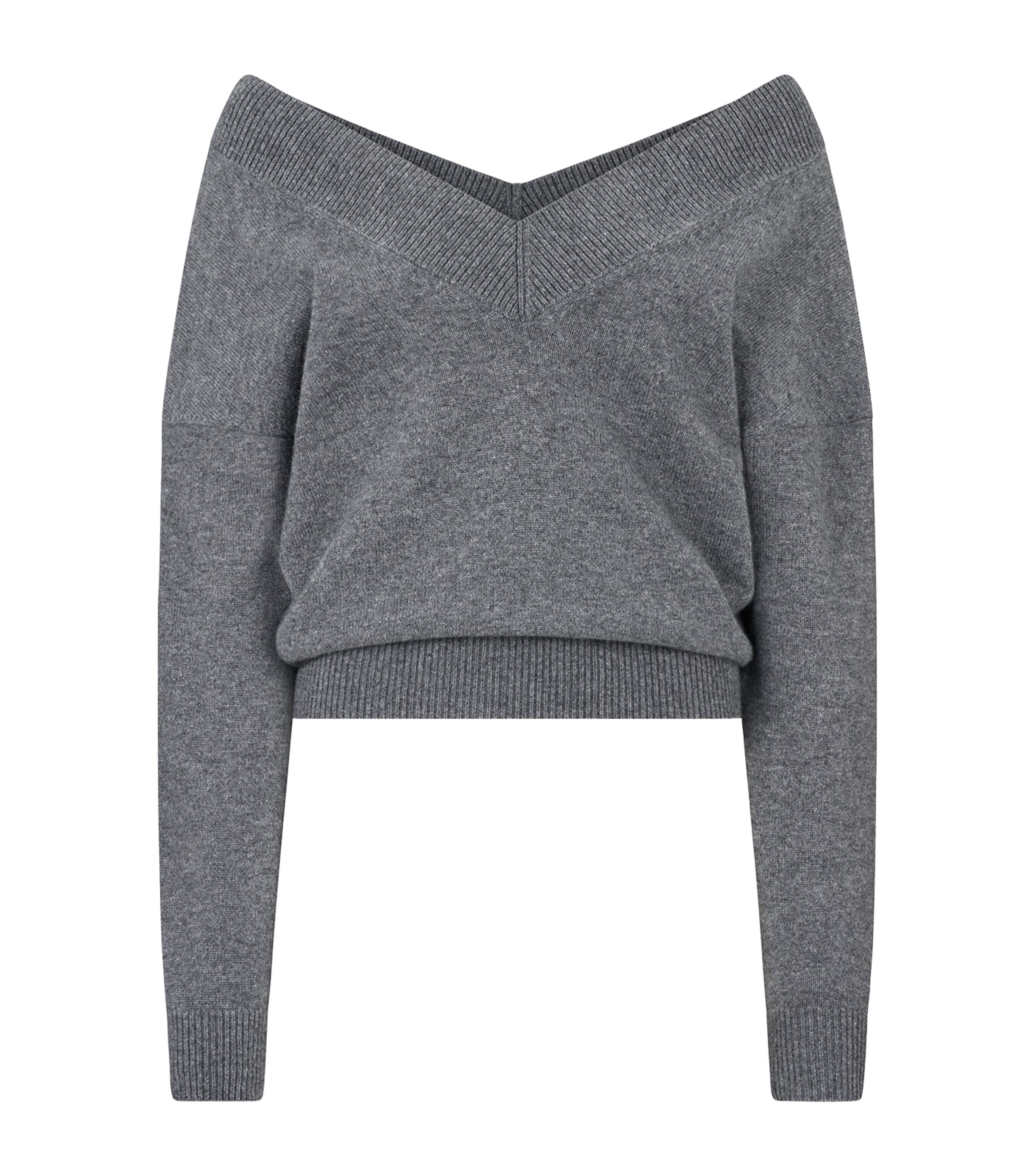TOM FORD Womens Stretch-Cashmere V-Neck Sweater Tav Image 1