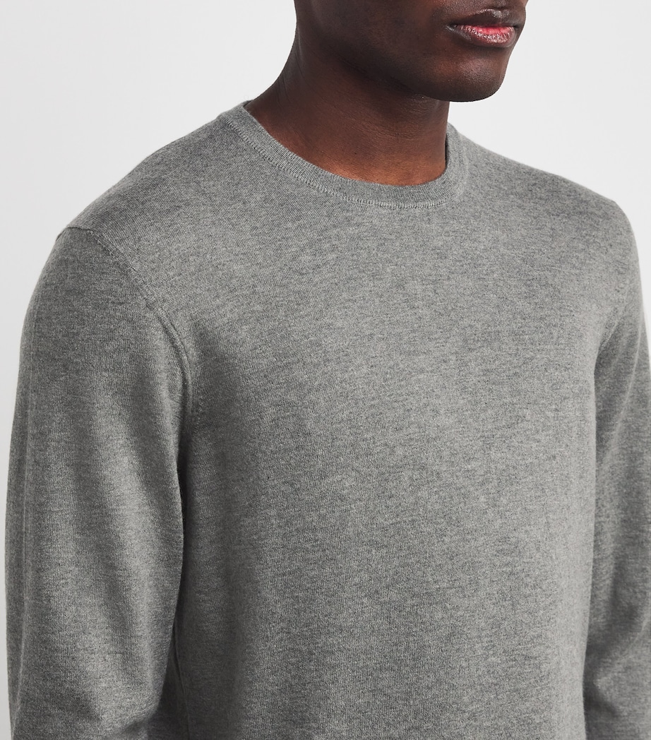 Cashmere Crew-Neck Sweater CLS LT GREY HEATHER Image 6