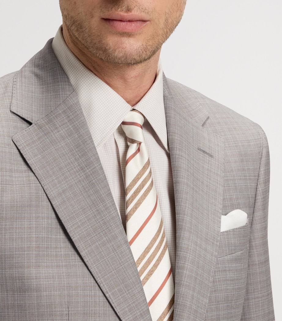 Virgin Wool Check 2-Piece Suit 255 Image 7