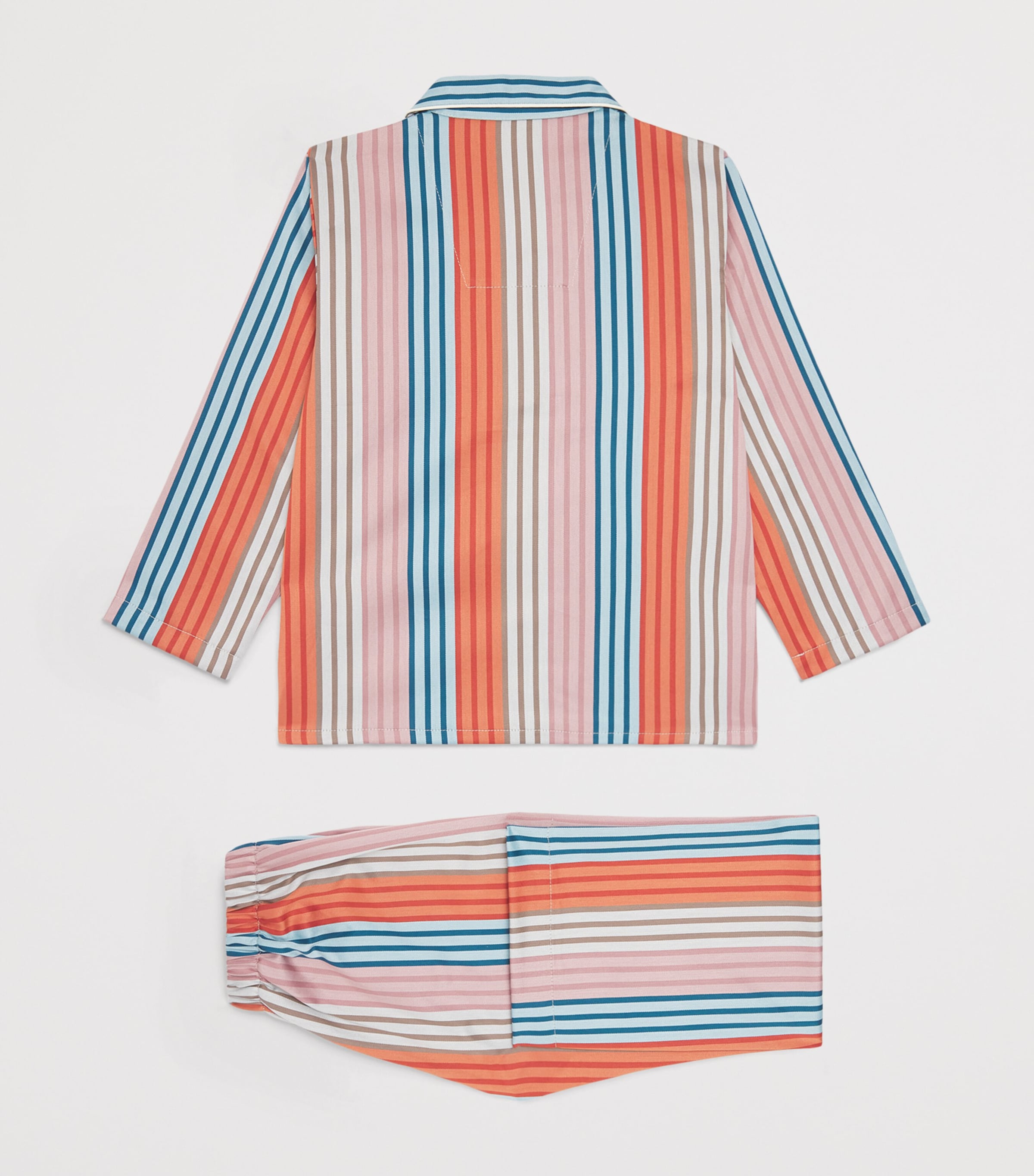 Derek Rose Kids Cotton Stripe Pyjama Set (3-16 Years) Multi Image 2
