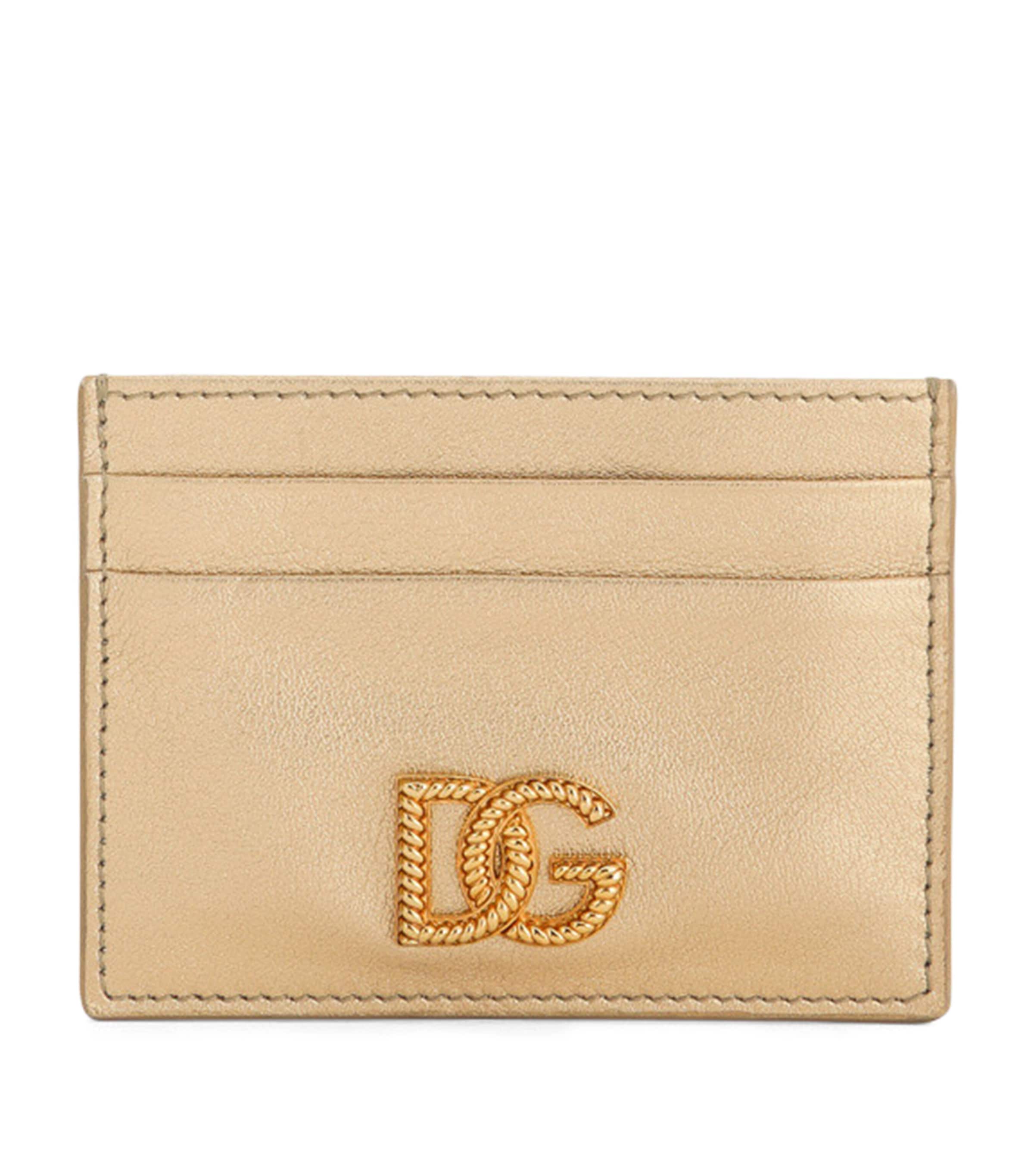 Laminated Calfskin Logo Card Holder 8H945-GOLD Image 1