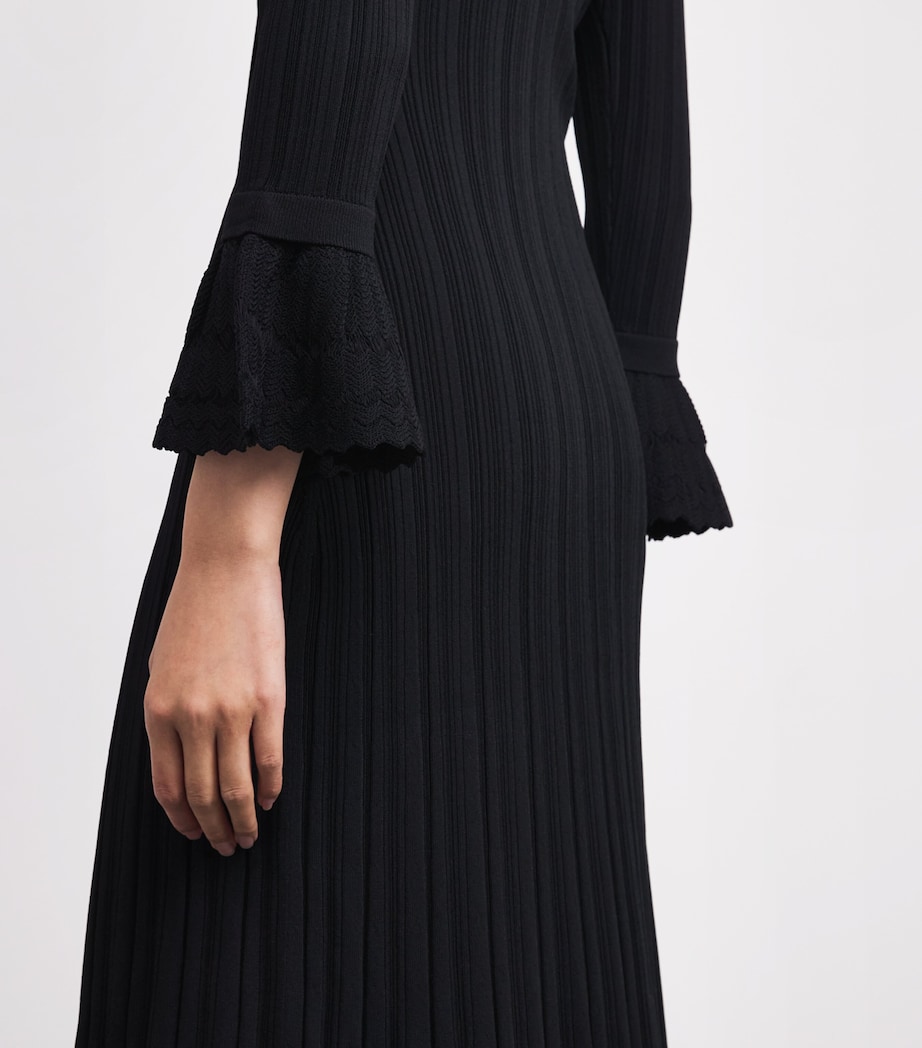 Knitted Midi Dress BLACK Image 4