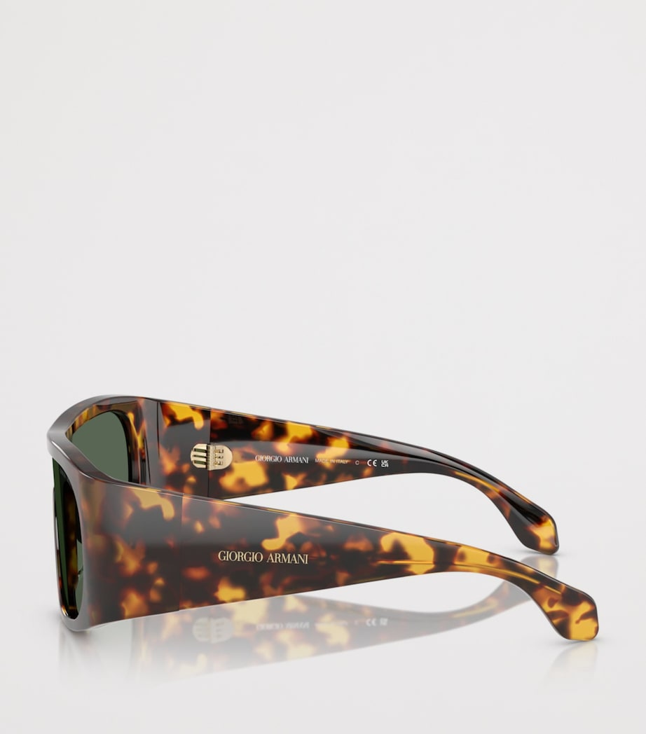 Giorgio Armani Tortoiseshell Rectangle Sunglasses Image 3