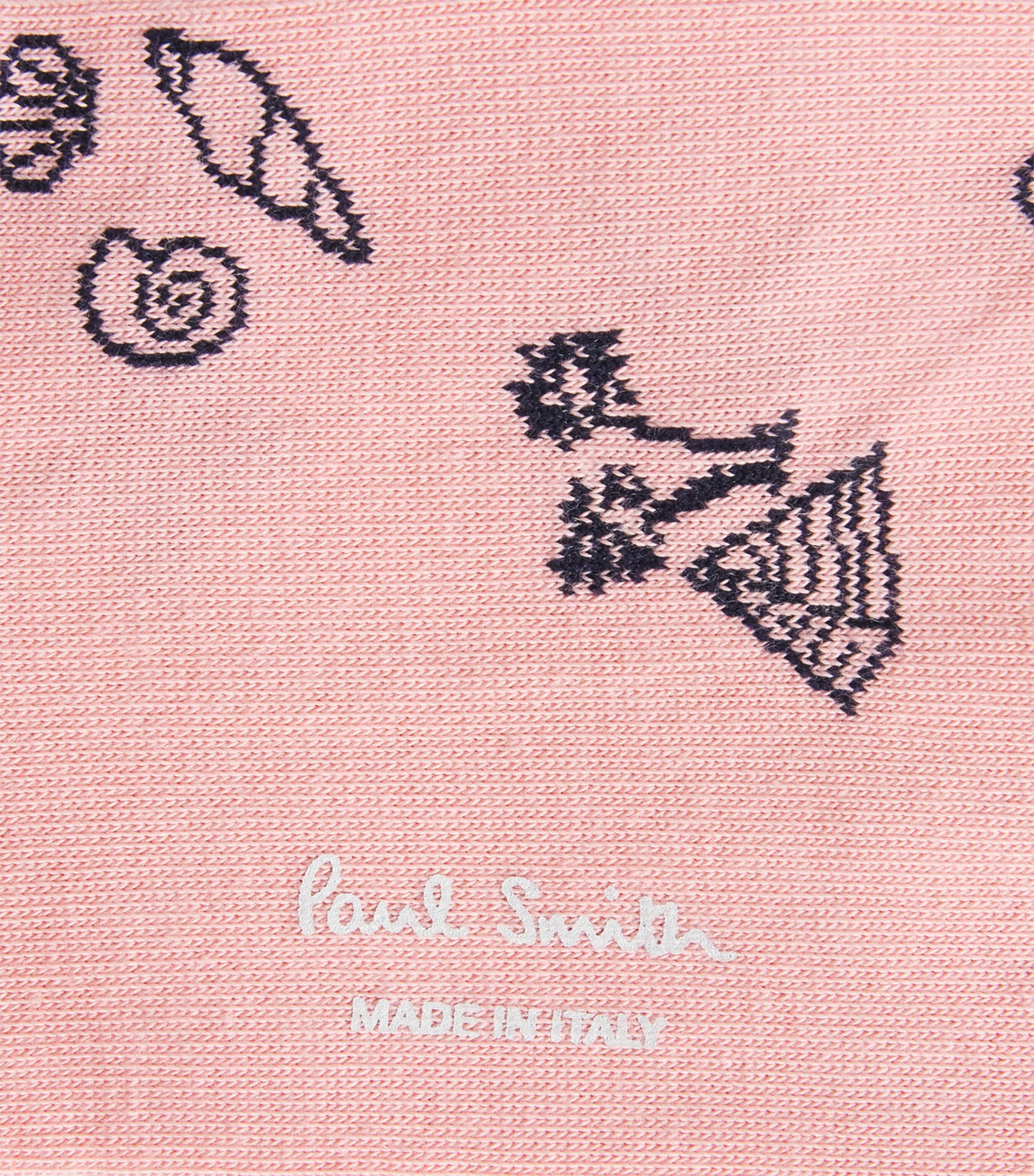 Organic Cotton-Blend Ostrich Socks 20 PINK Image 2