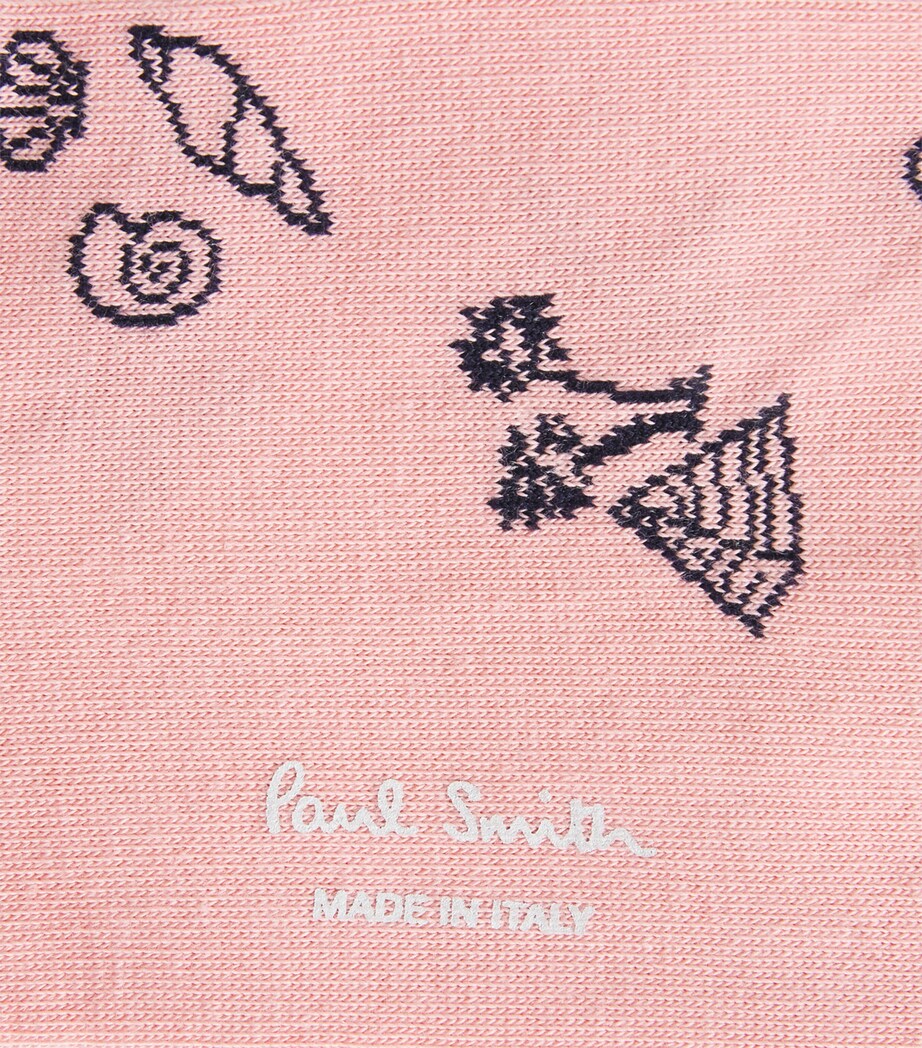 Organic Cotton-Blend Ostrich Socks 20 PINK Image 2