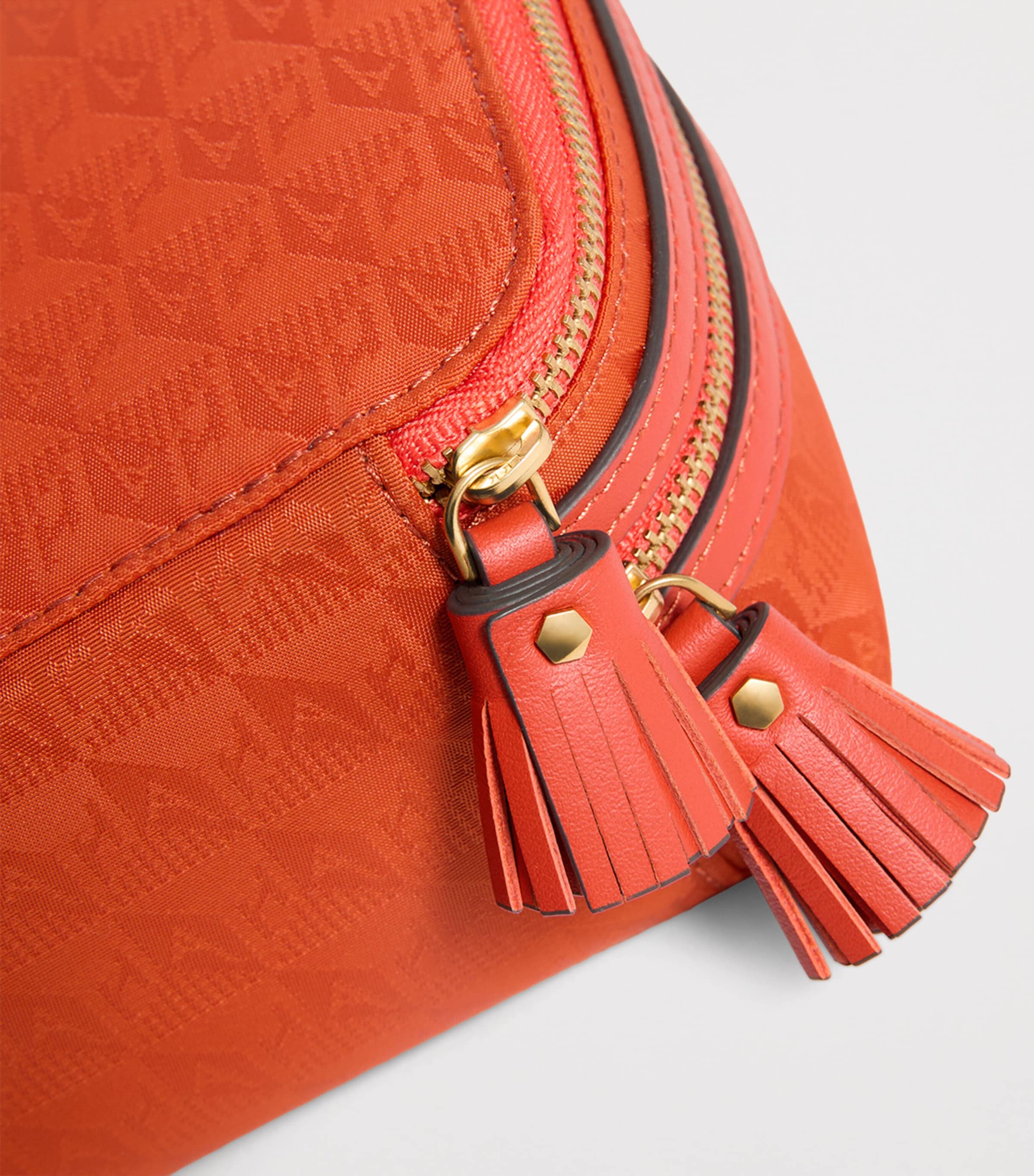 Jacquard Logo Make-Up Pouch BURNT SIENNA Image 4