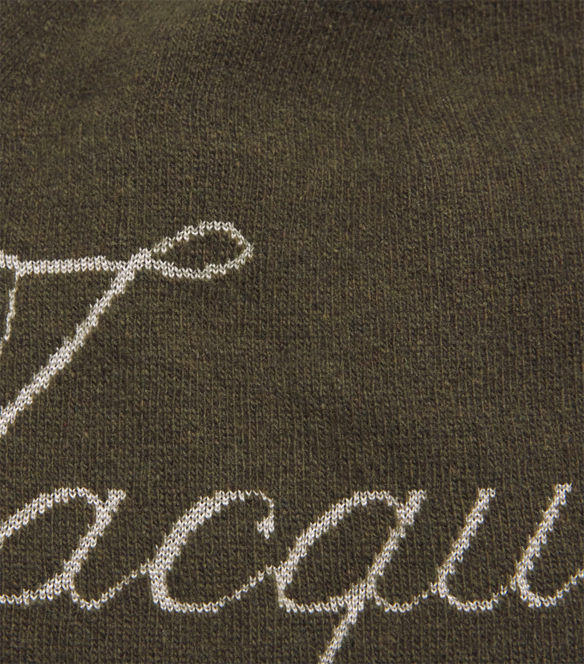 Wool-Cashmere Logo Beanie KHAKI-560 Image 3