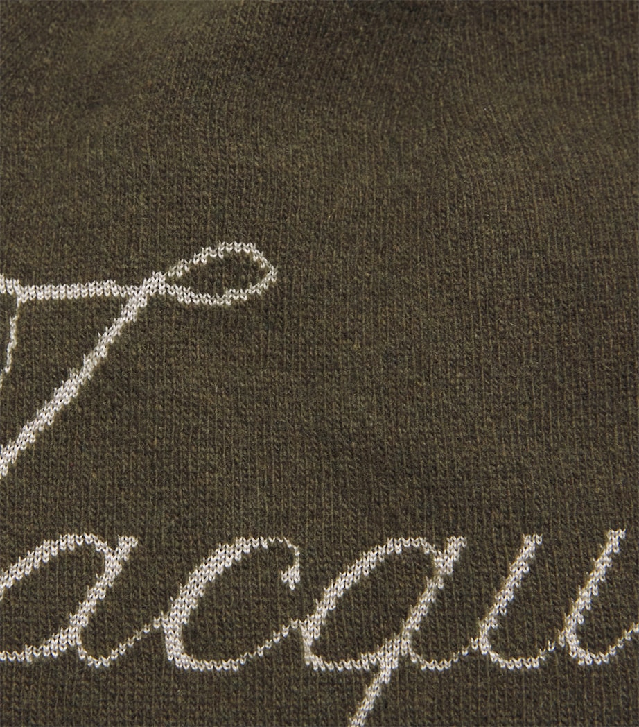 Wool-Cashmere Logo Beanie KHAKI-560 Image 3