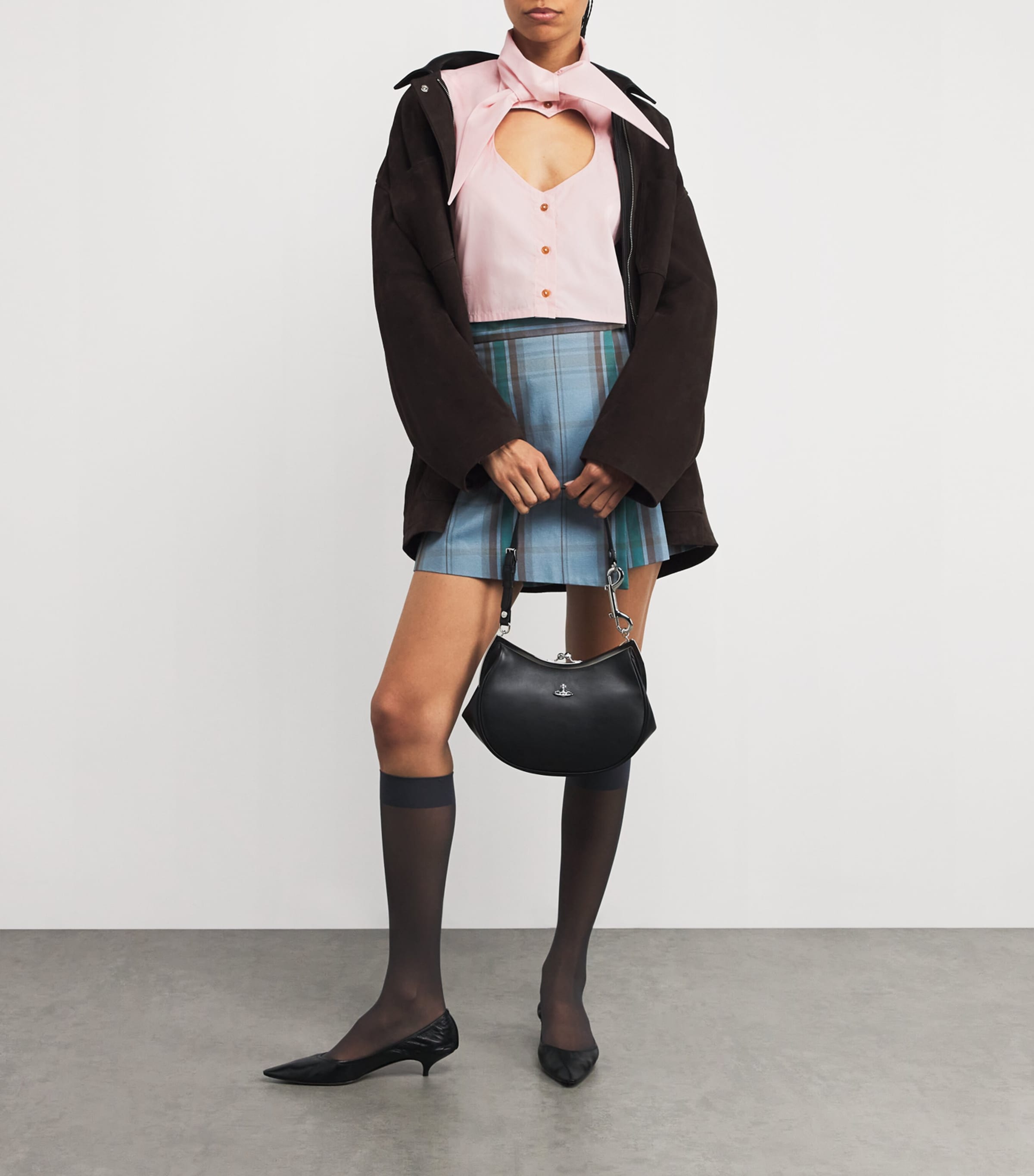 VIVIENNE WESTWOOD ワンピース Heart cutout cotton 962928 Vivienne Westwood HEART SHIRT DRESS | REVERSIBLE