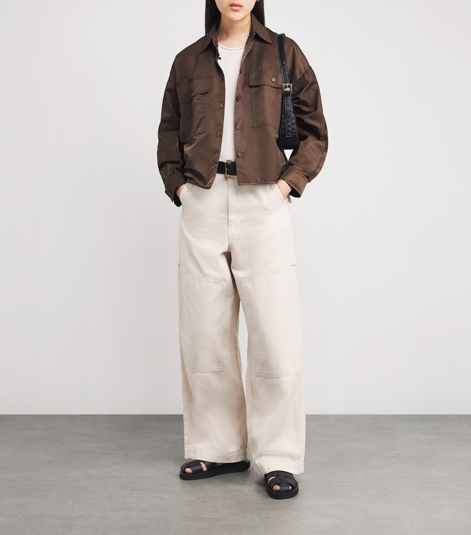 Pocket-Detail Bomber Jacket CHOCOLATE Image 2