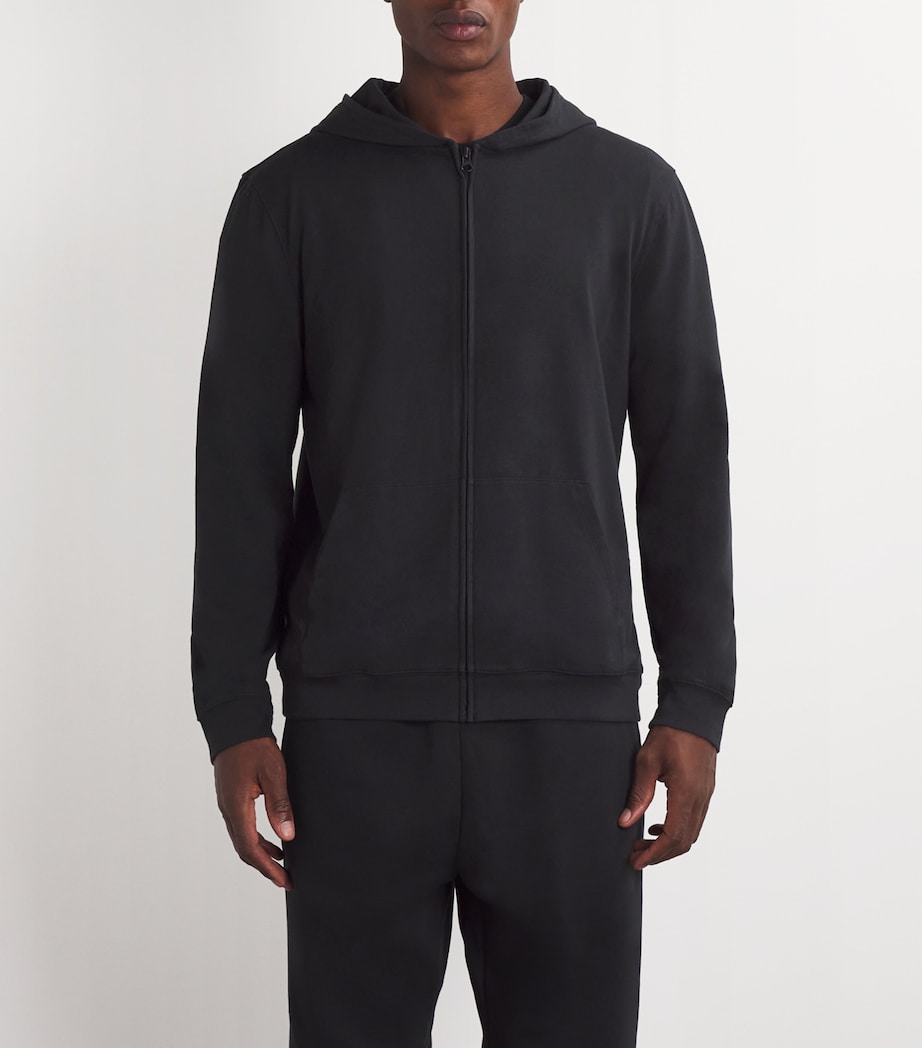 Jersey Lounge Zip-Up Hoodie OBSIDIAN Image 3