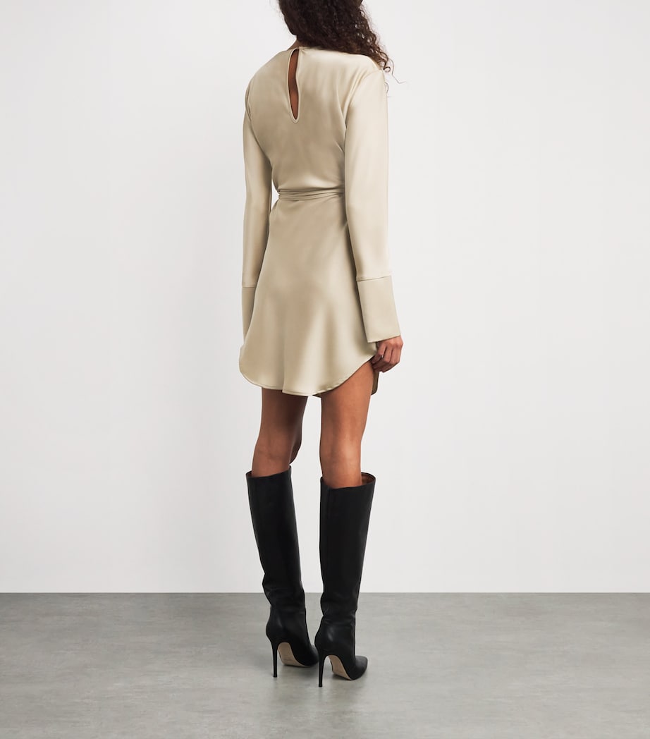 Satin Mini Dress BEIGE Image 3