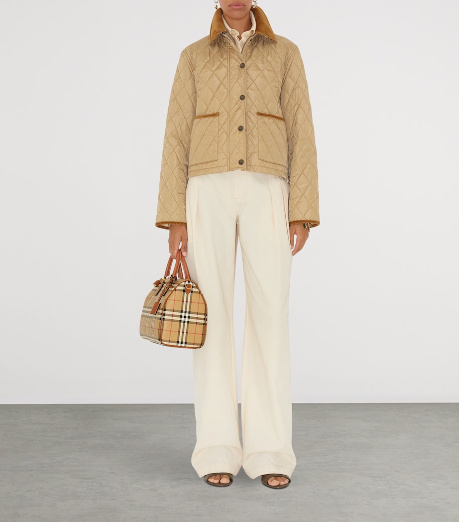 Quilted Field Jacket FLAX/SAND IP CHECK Image 2