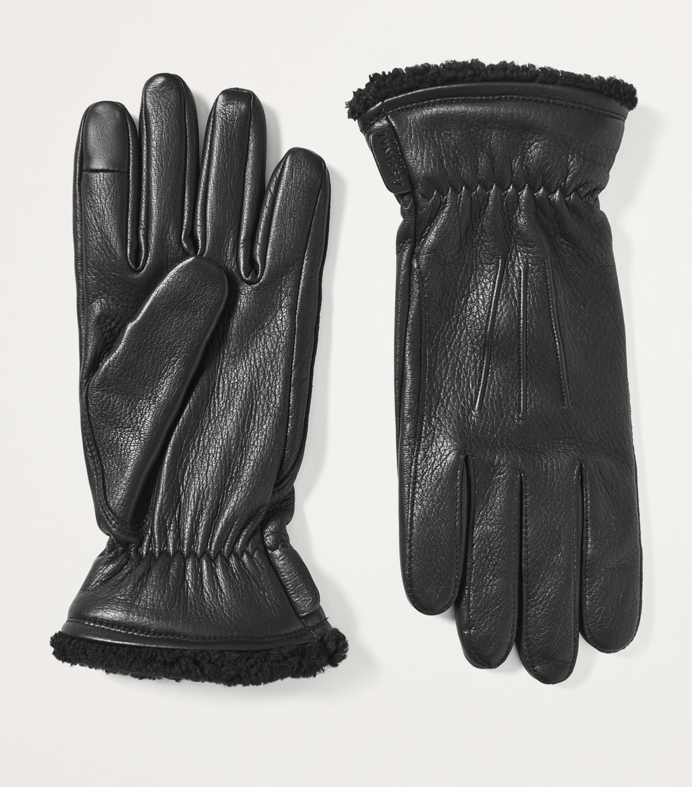 Women's Deerskin Gloves (Large) BLACK Image 2