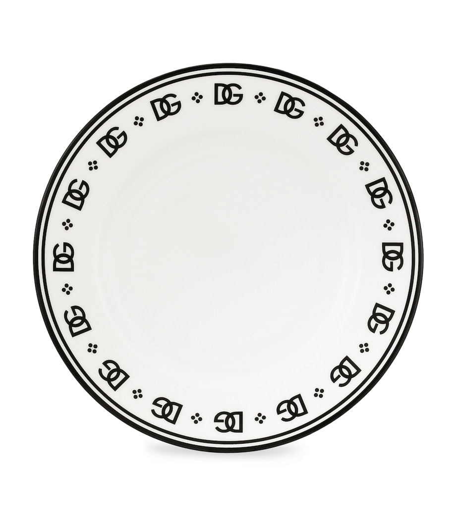 Set of 2 DG Logo Bread Plates (21cm) U0082-DG LOGO BORDO Image 3