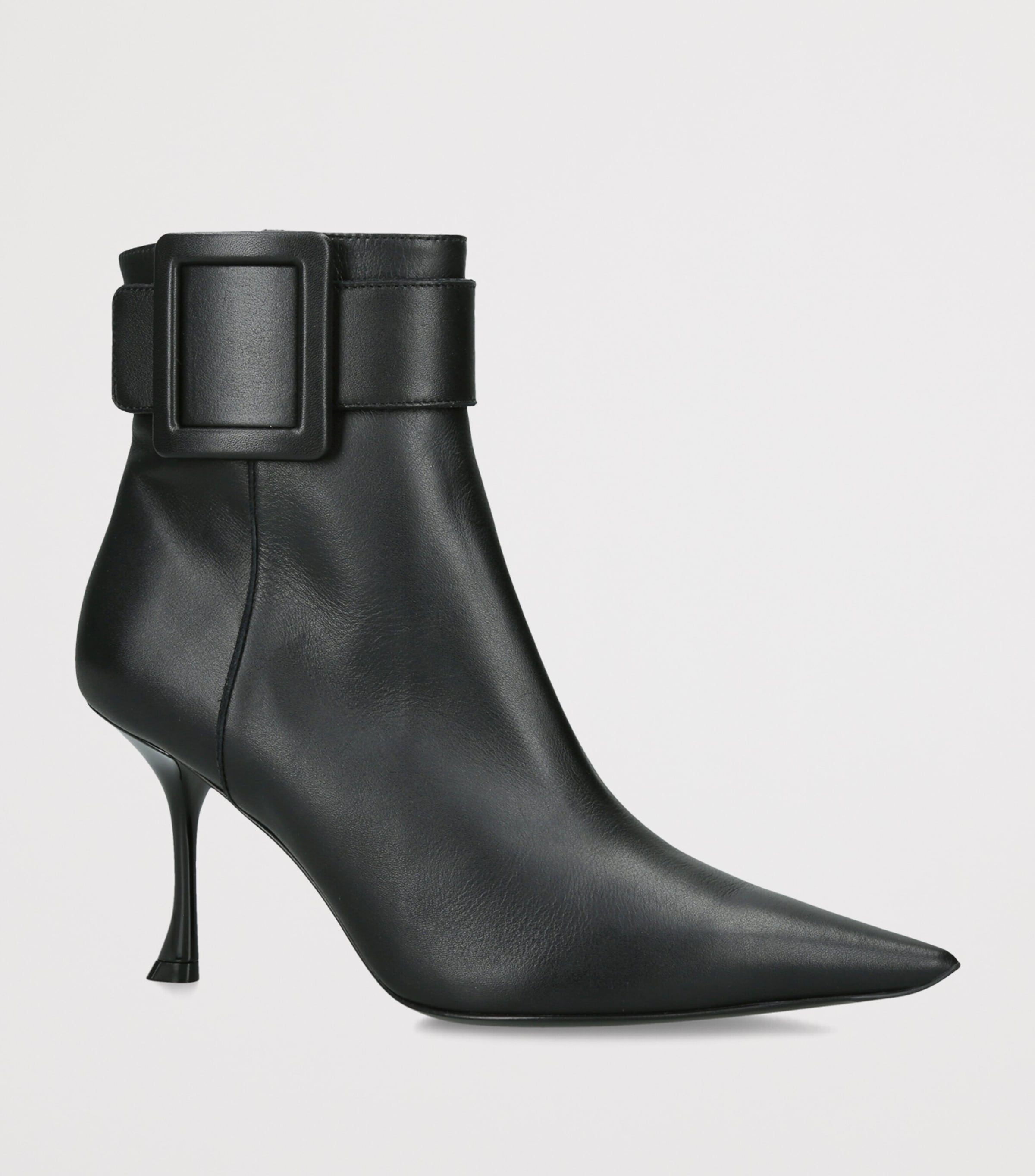 Roger Vivier Leather Viv' in the City Ankle Boots 85 Black Image 2