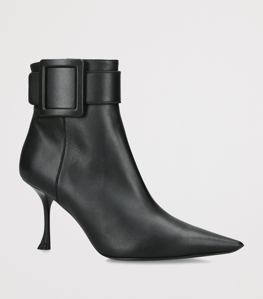 Roger Vivier Leather Viv' in the City Ankle Boots 85 Black Image 2